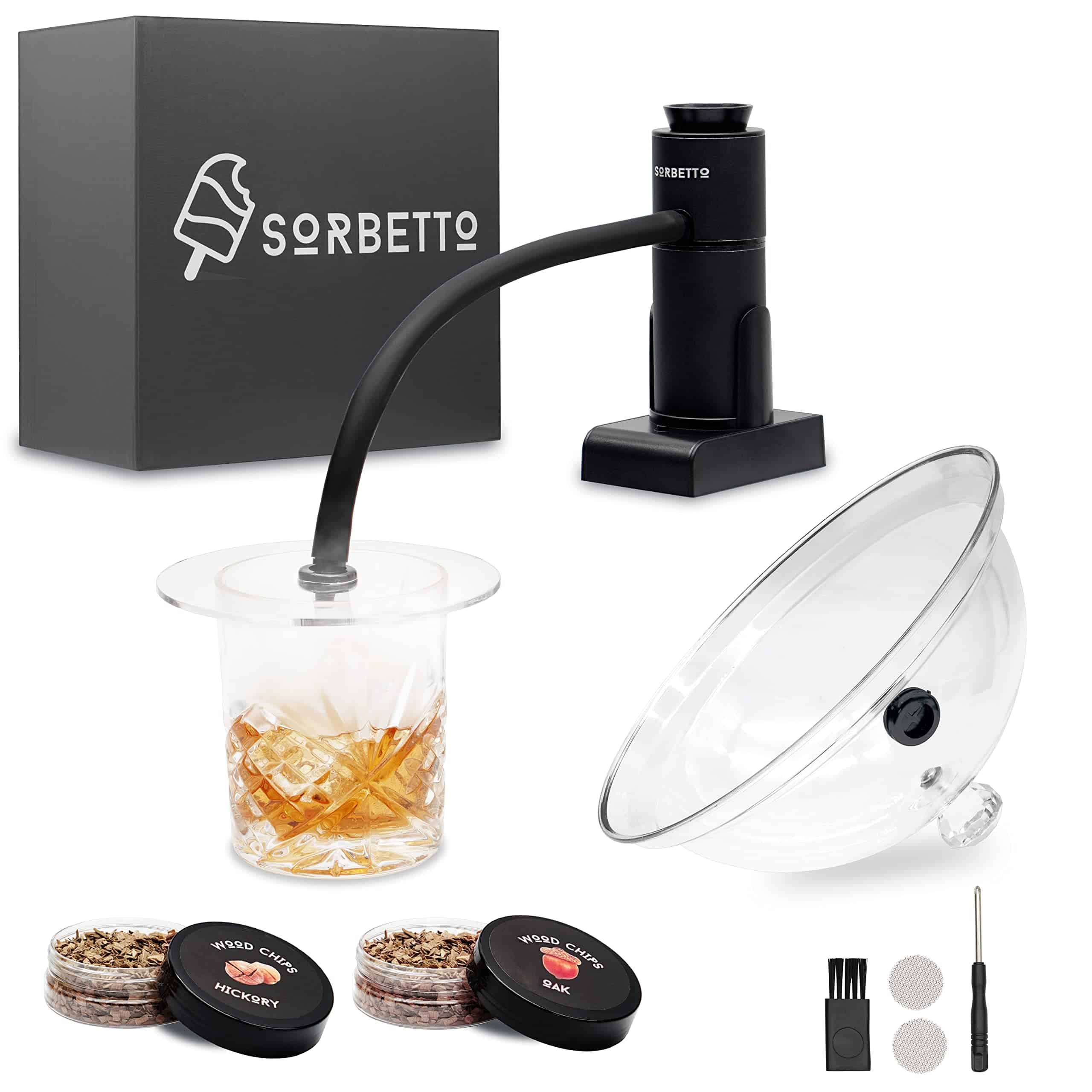Kit para ahumar cócteles SORBETTO, Añade fácilmente un
