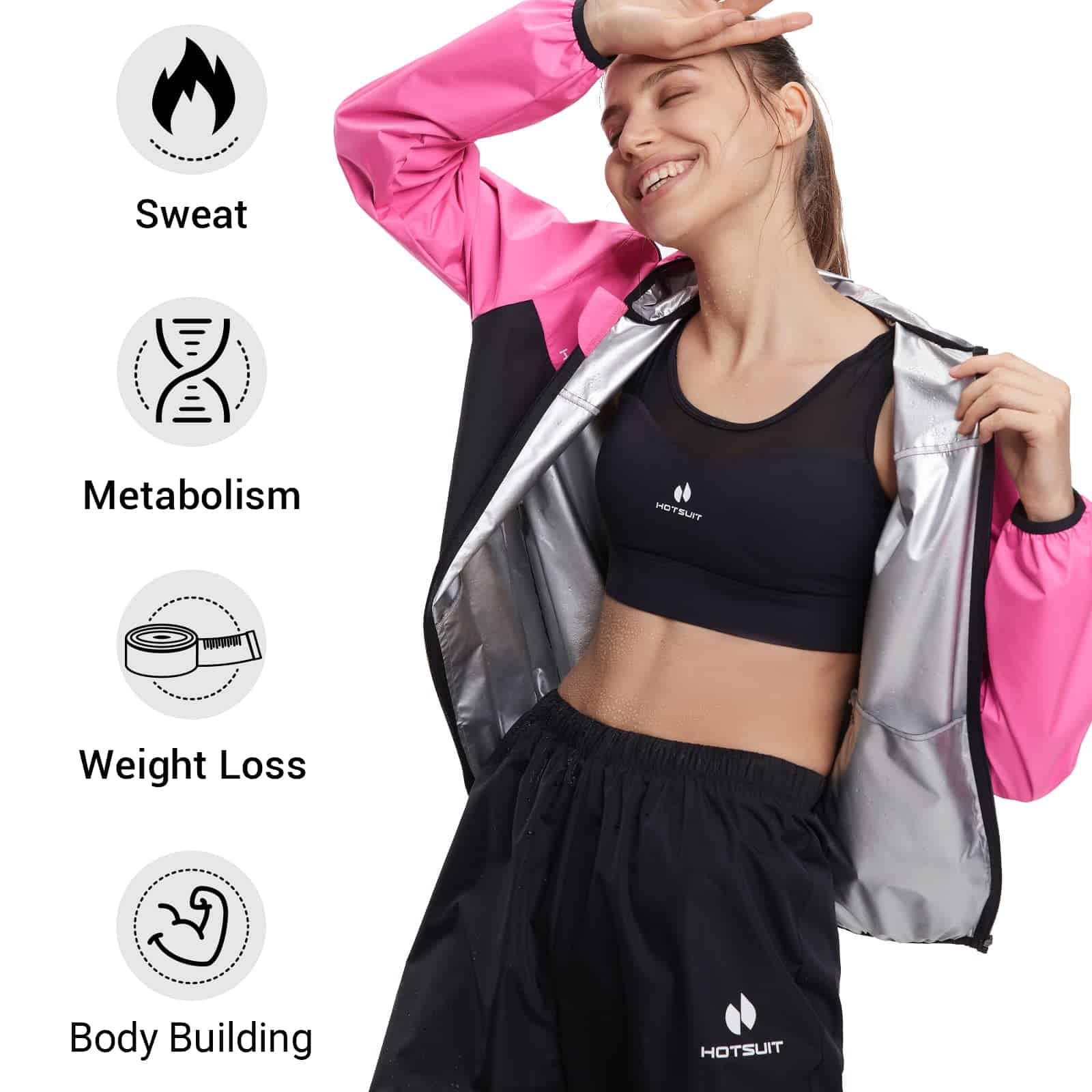 Traje de Sauna HOTSUIT para Mujer Sudaderas de Ejercicio - Imagen 8