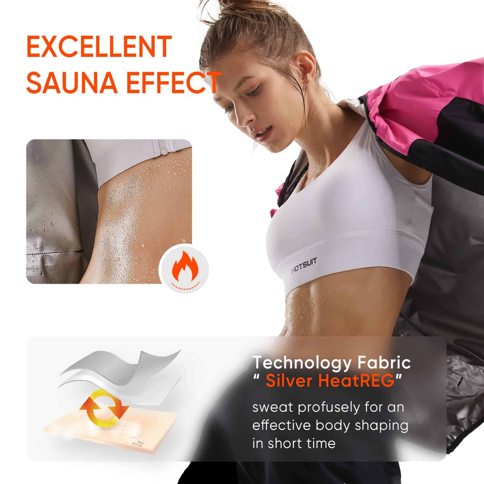 Traje de Sauna HOTSUIT para Mujer Sudaderas de Ejercicio - Imagen 5