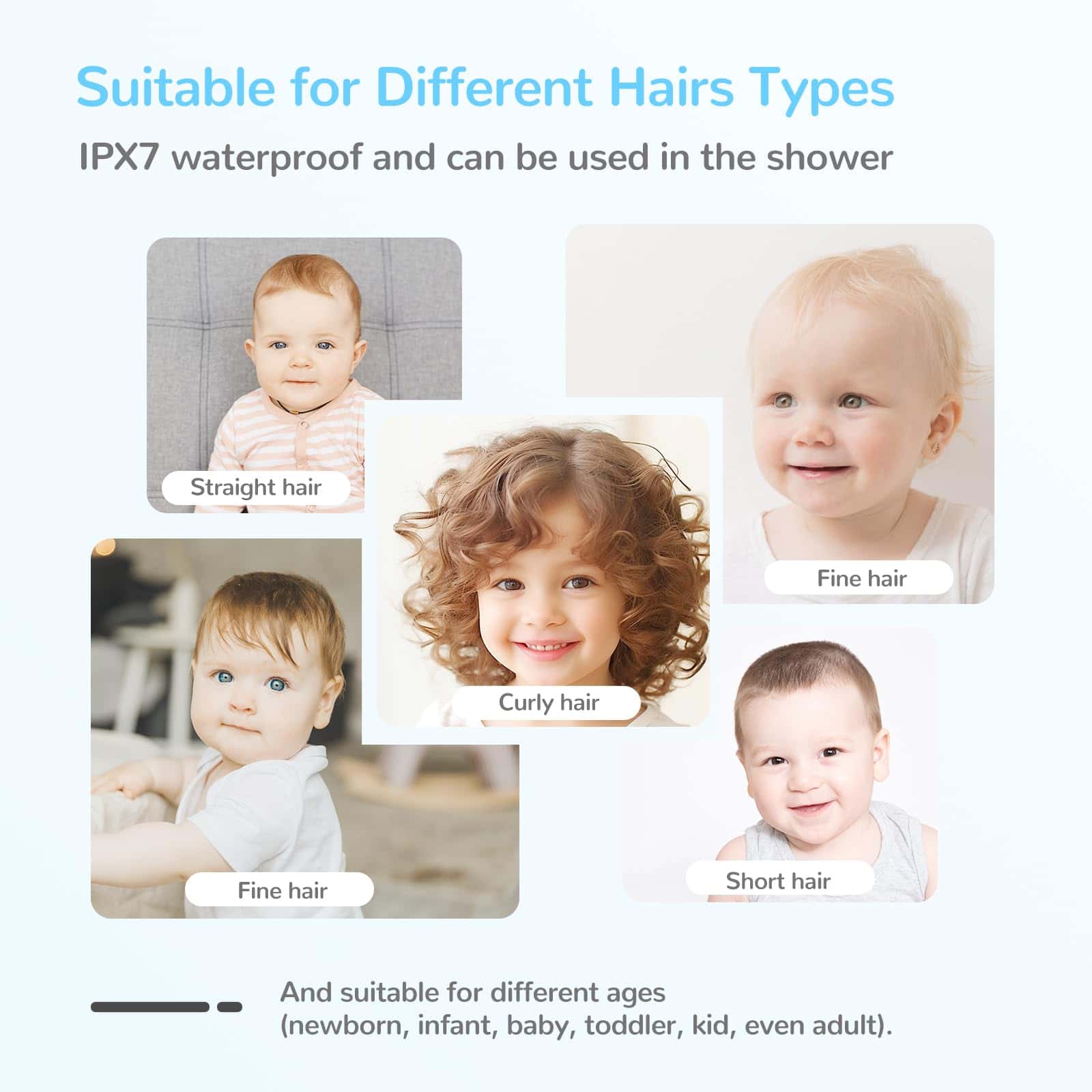 Cortadora de Pelo para Bebés con Aspiradora, Cortadora de - Imagen 8