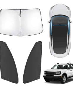 Karltys 3PCS Protector Solar para Parabrisas para Ford