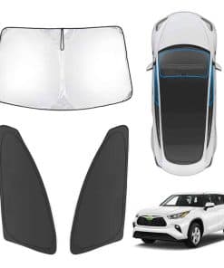 Karltys 3PCS Protector Solar para Parabrisas para Toyota