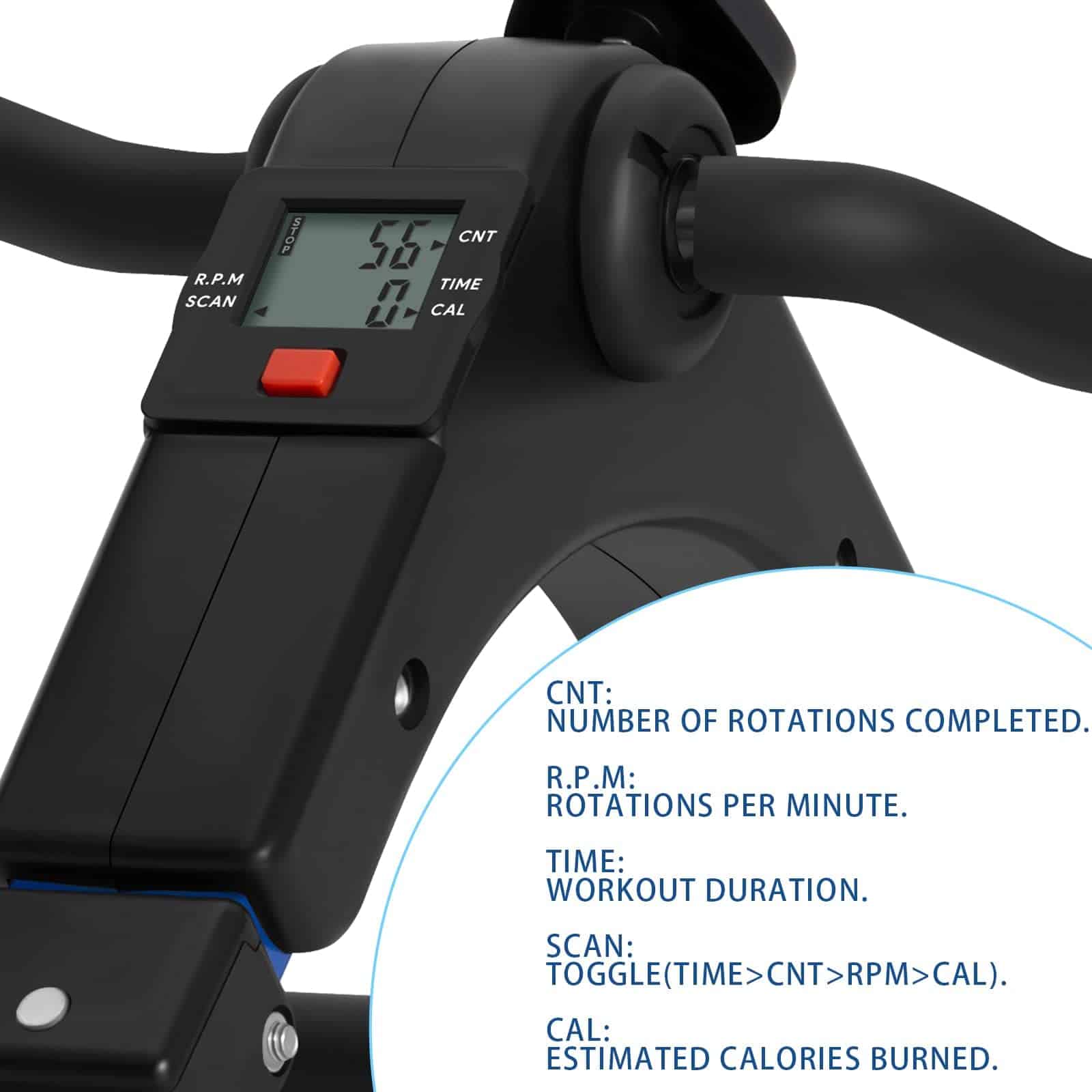 Uten Pedalera Plegable, Mini Bicicleta de Ejercicio, - Imagen 8