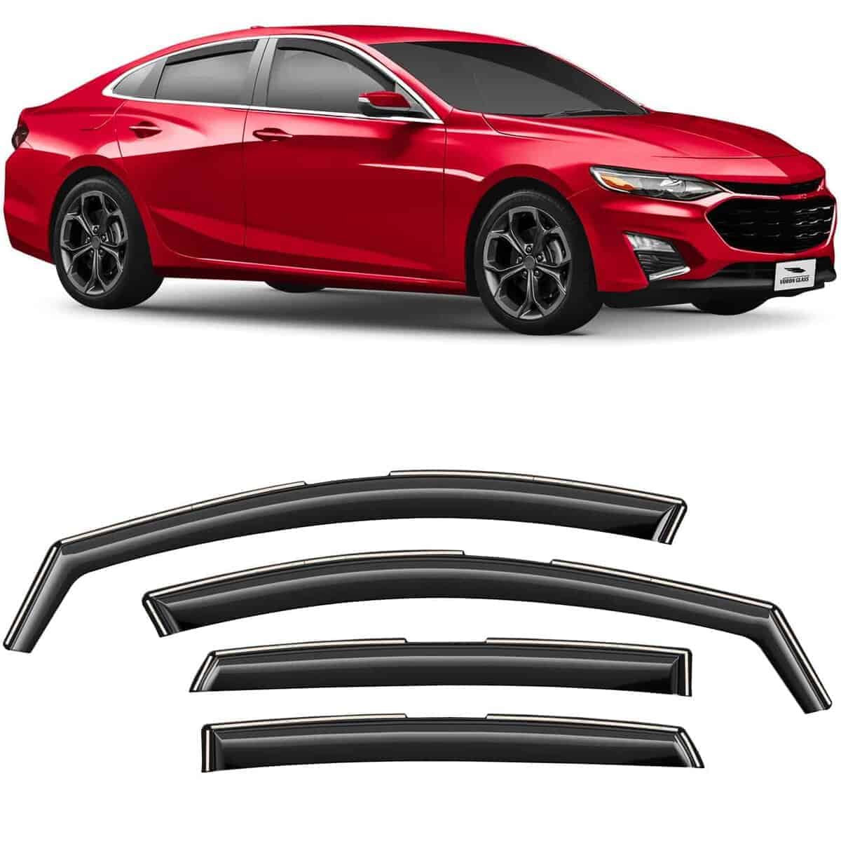 Voron Glass Deflectores de Lluvia extra -Black