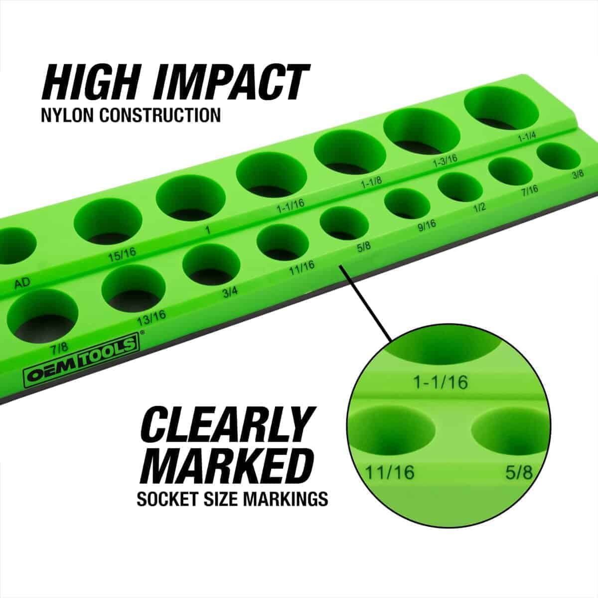 Juego de 6 bandejas magnéticas para sockets -Negro y Verde - Imagen 6