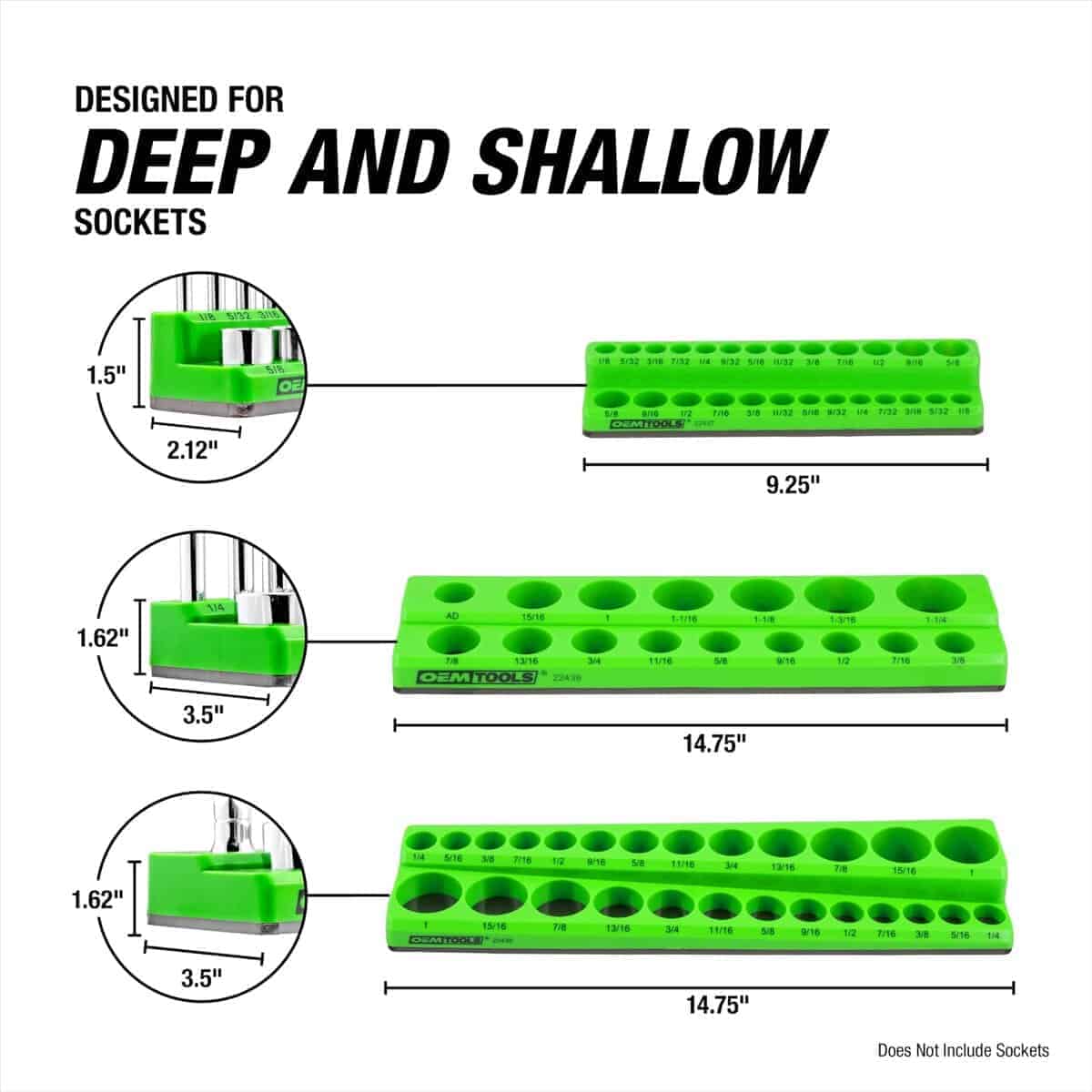 Juego de 6 bandejas magnéticas para sockets -Negro y Verde - Imagen 7