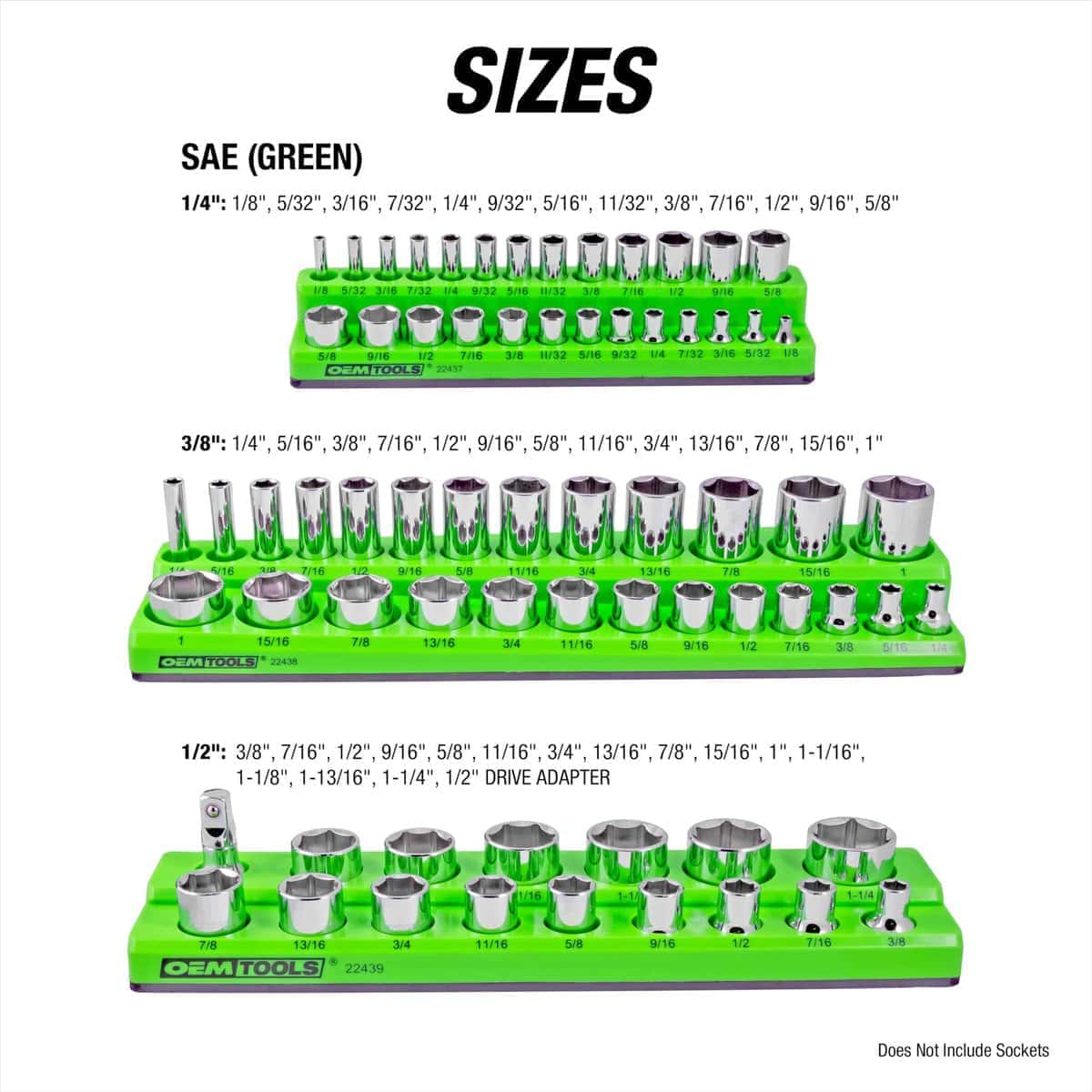 Juego de 6 bandejas magnéticas para sockets -Negro y Verde - Imagen 4