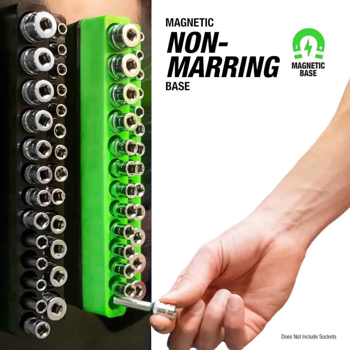 Juego de 6 bandejas magnéticas para sockets -Negro y Verde - Imagen 9