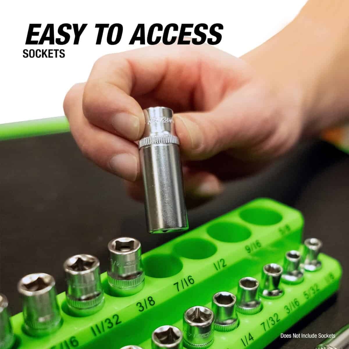 Juego de 6 bandejas magnéticas para sockets -Negro y Verde - Imagen 8