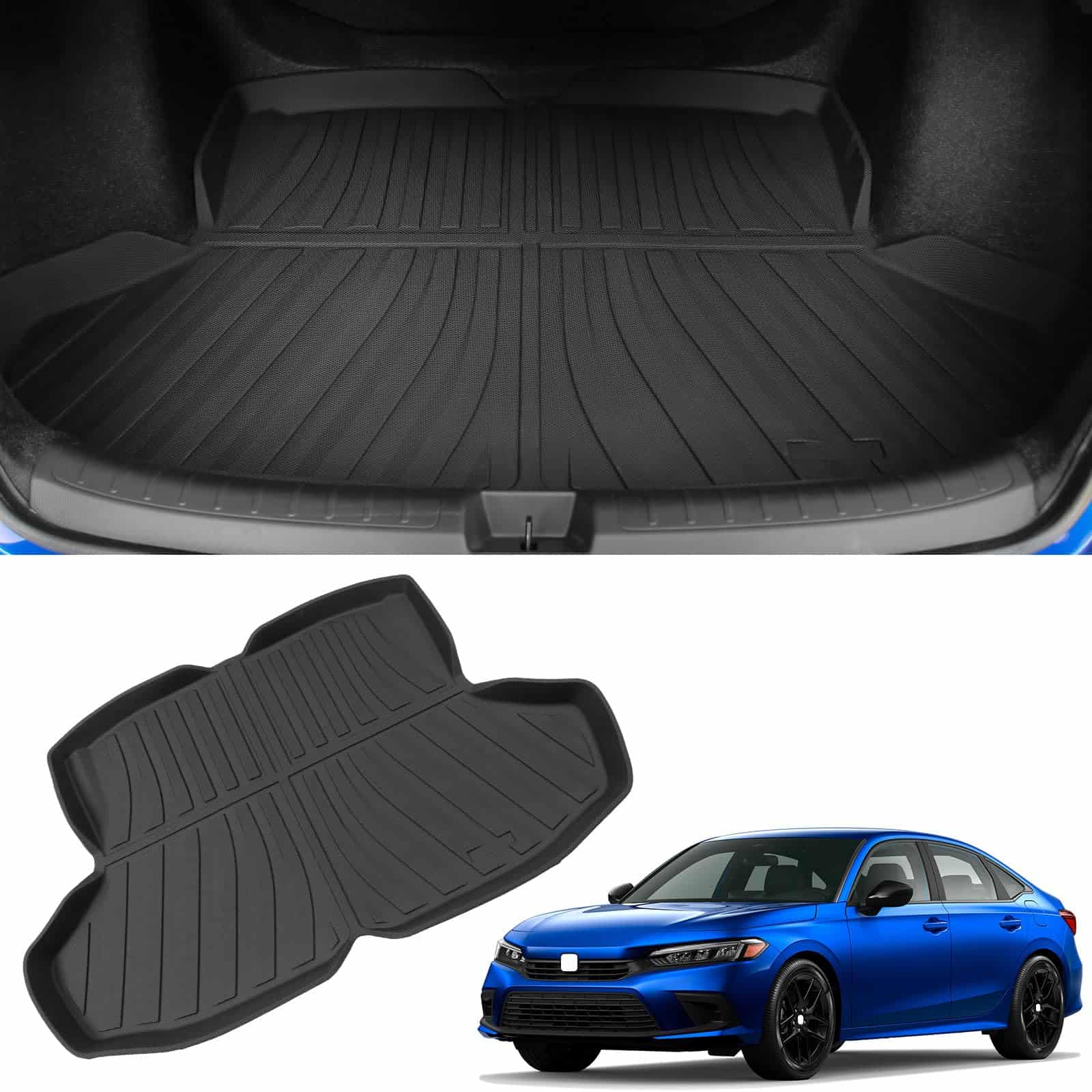 Tapete de maletero en TPE compatible con Honda Civic Sedán