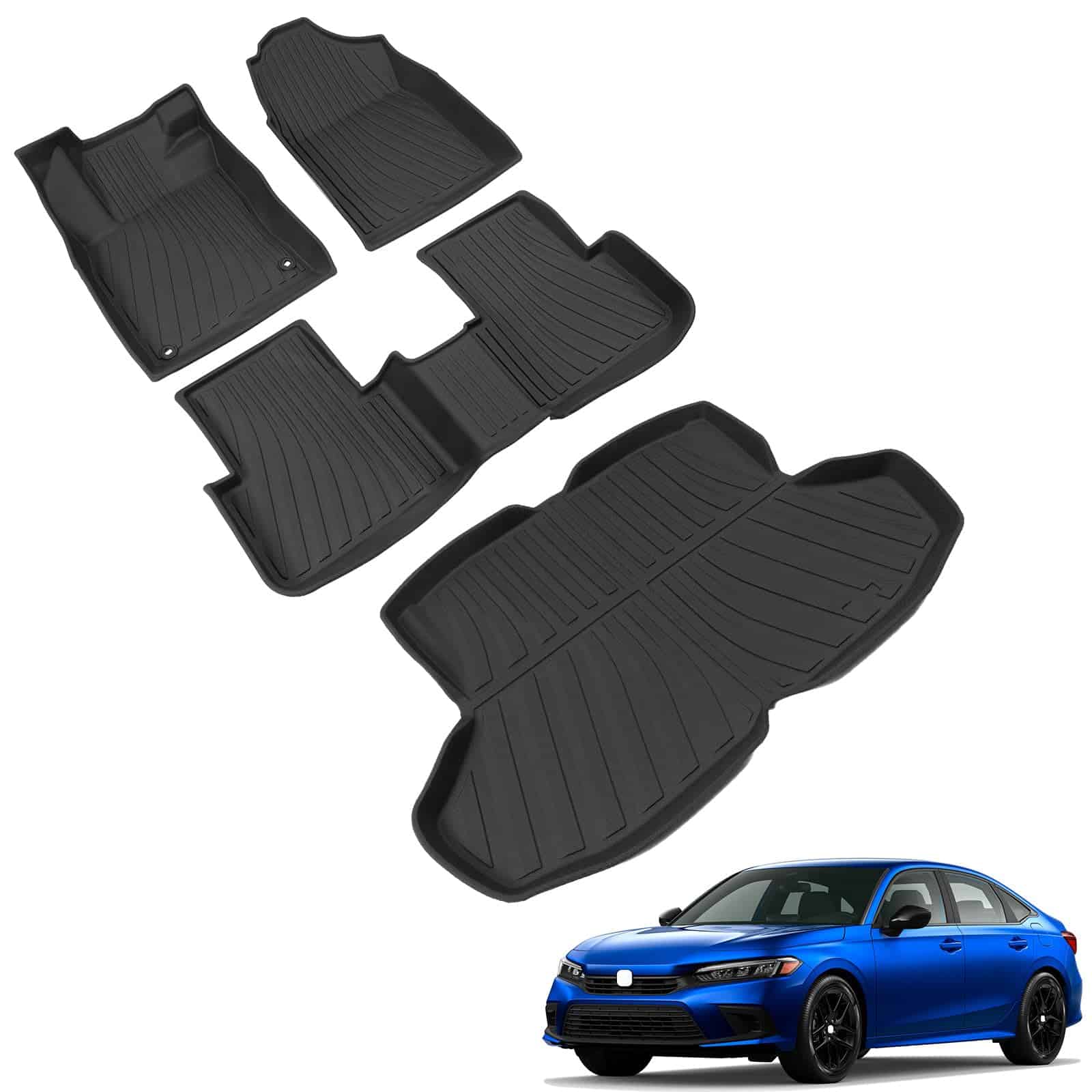 Tapete para piso powoq compatible con Honda Civic Sedan