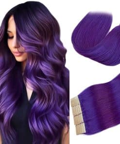 Extensiones de Cabello Humano Munx Tape en Morado 20