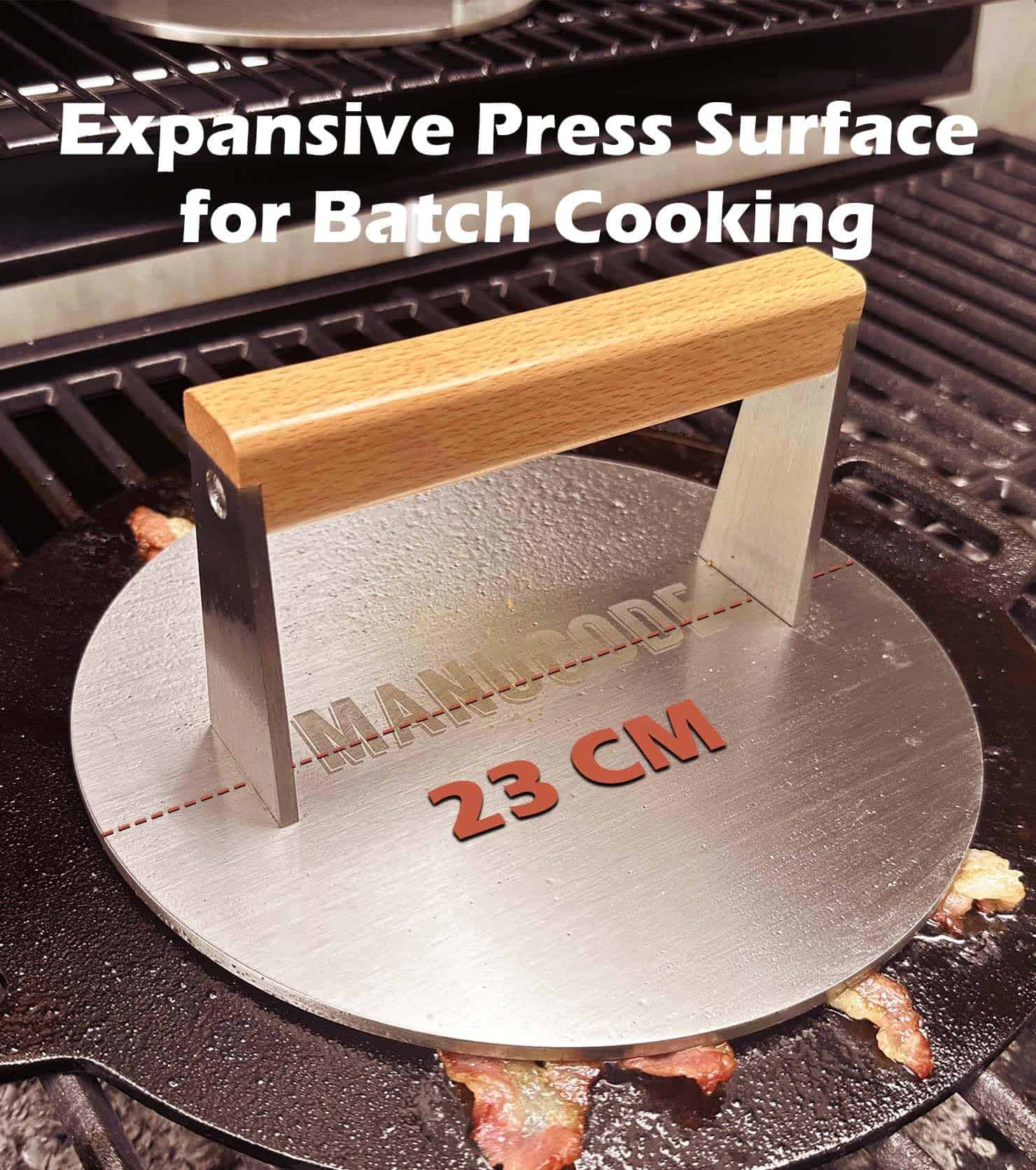 Manucode Prensa de Hamburguesas Smash, 3.8 Libras Prensa de - Imagen 6