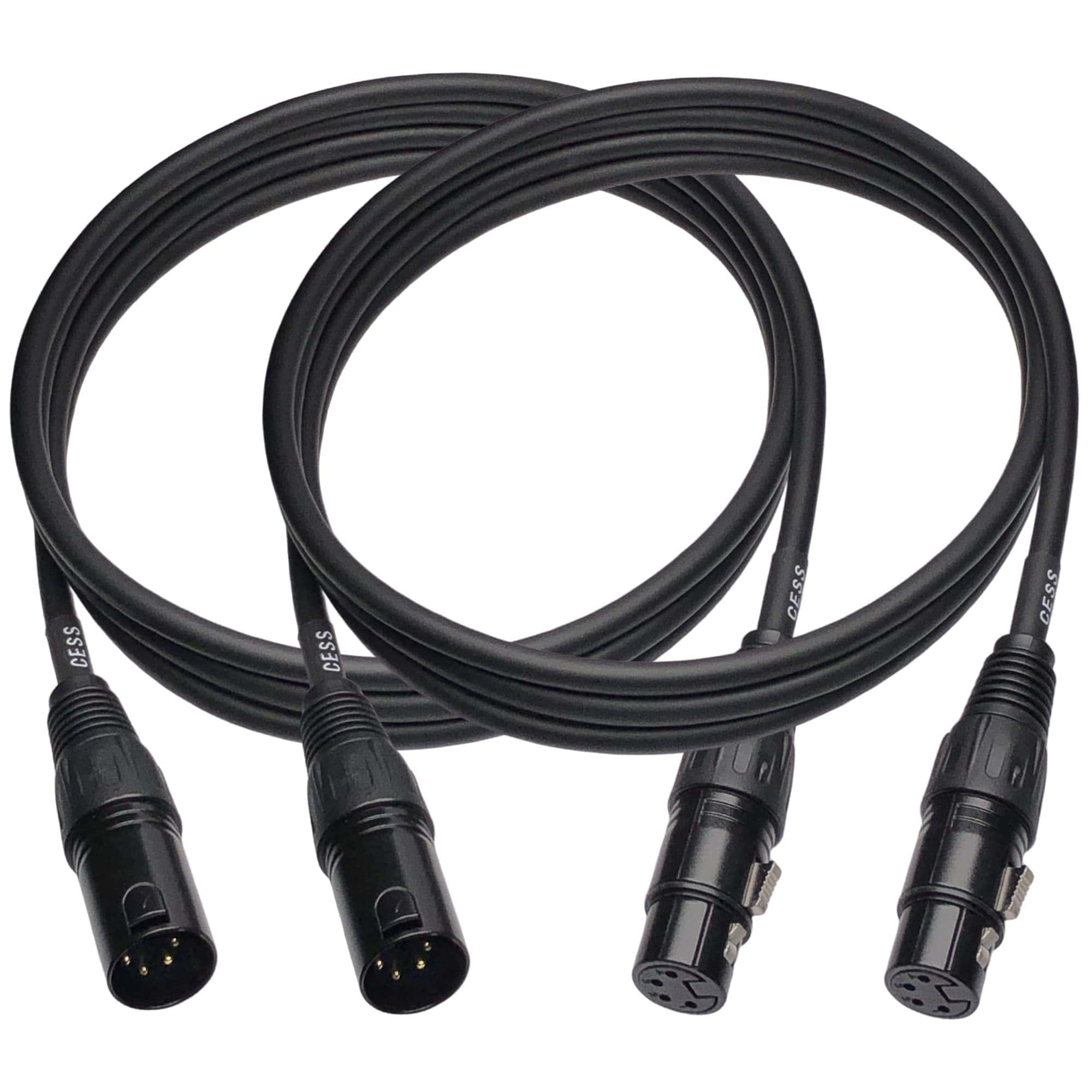 Cable XLR hembra a macho de 4 pines - Cable de micrófono - Imagen 4