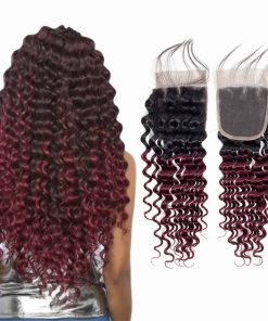 Cierre de encaje de onda profunda 1B 99J degradado