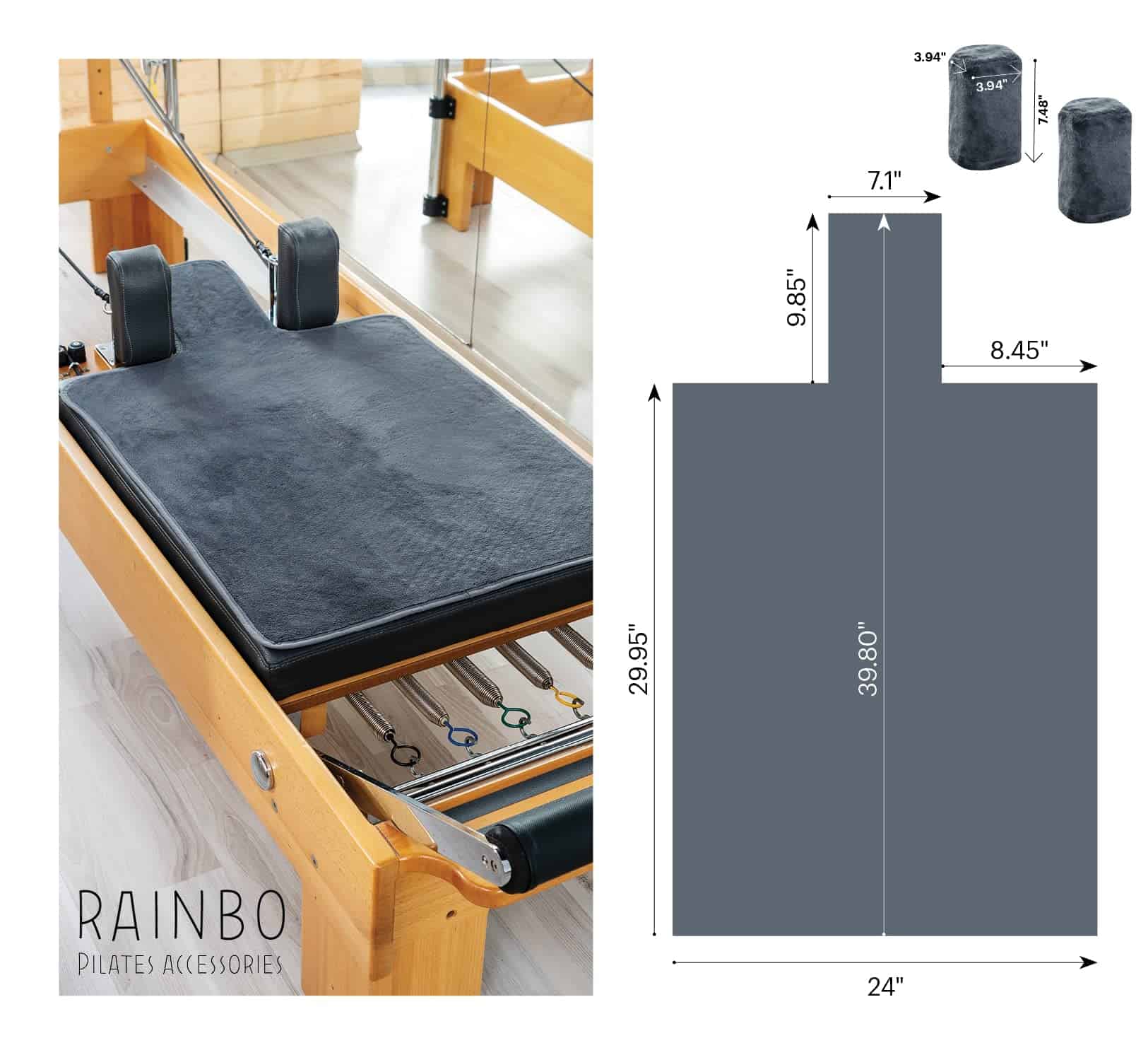 Toalla antideslizante para reformer de Pilates (Incluye 2 - Imagen 4