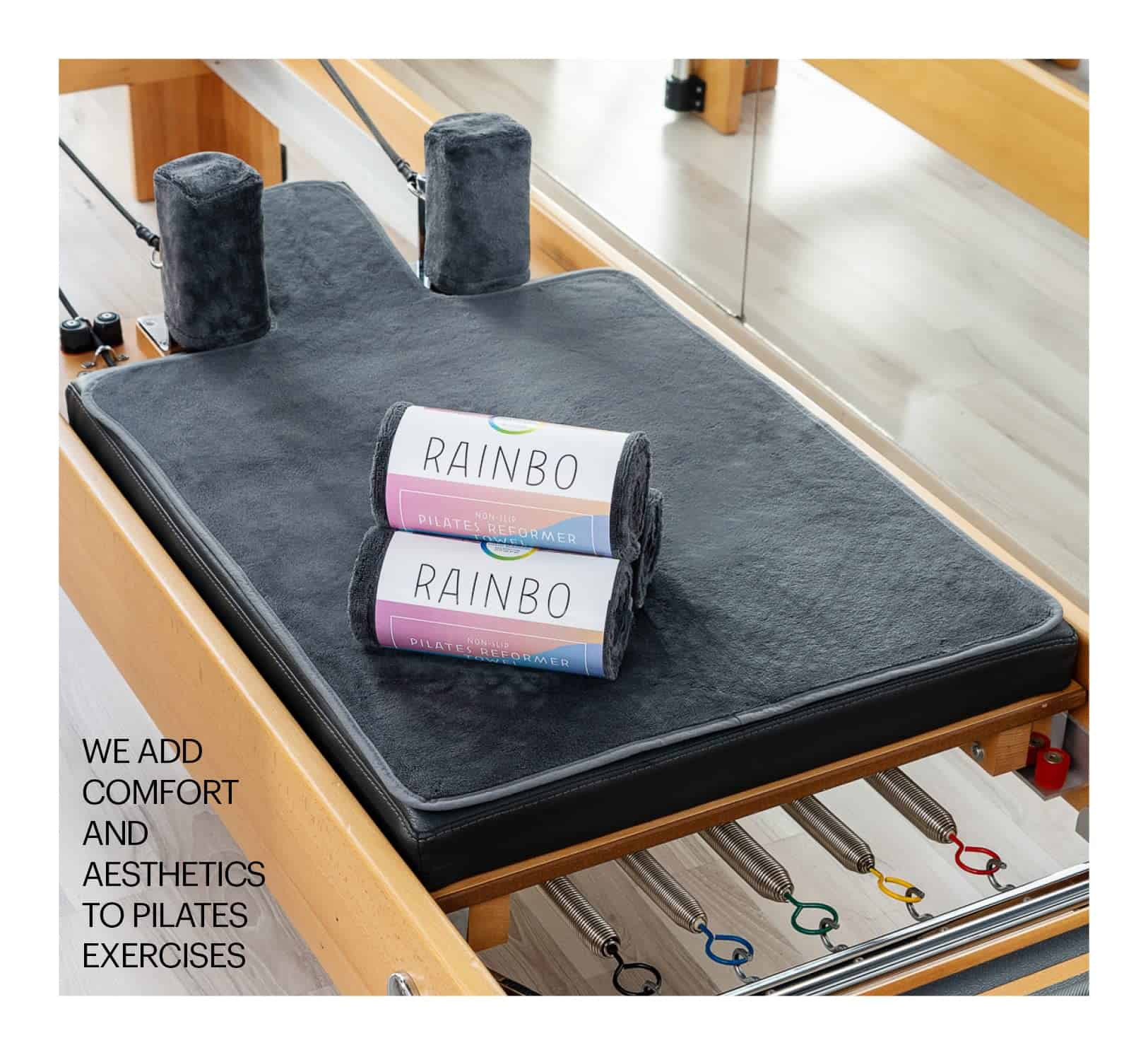 Toalla antideslizante para reformer de Pilates (Incluye 2 - Imagen 9