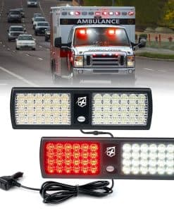 Luces de visera estroboscópicas 2-en-1 Blanco/Rojo Xprite