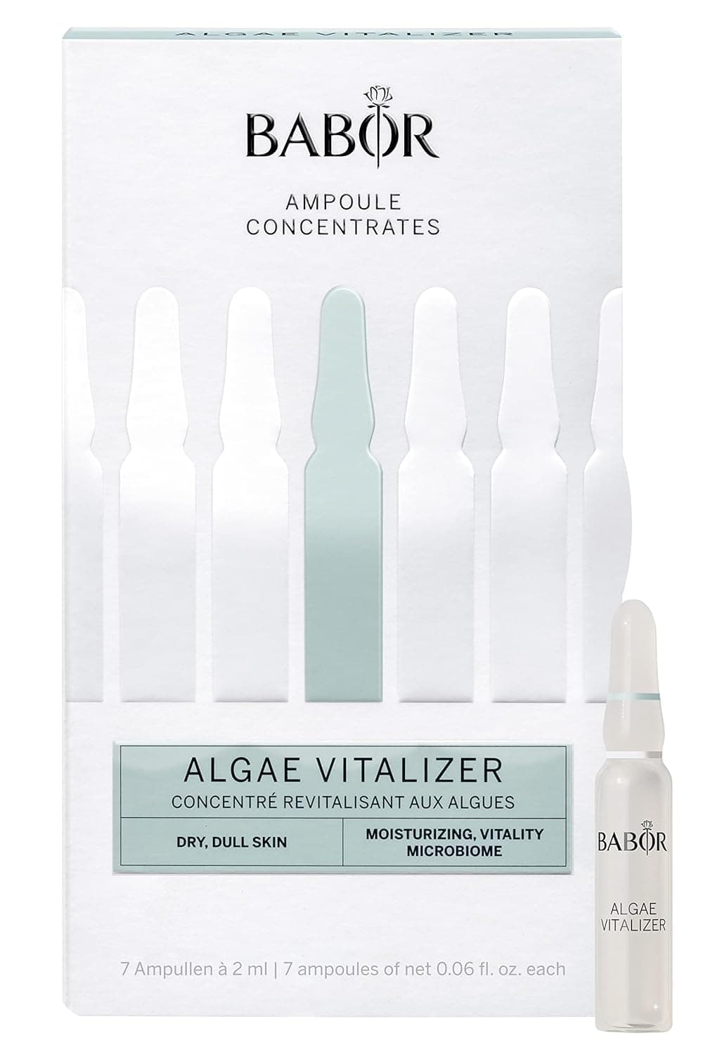 Ampollas de suero BABOR Algae Vitalizer para el rostro, con
