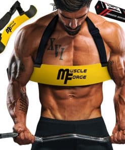 MuscleForge Arm Blaster para Bíceps y Tríceps -Amarillo