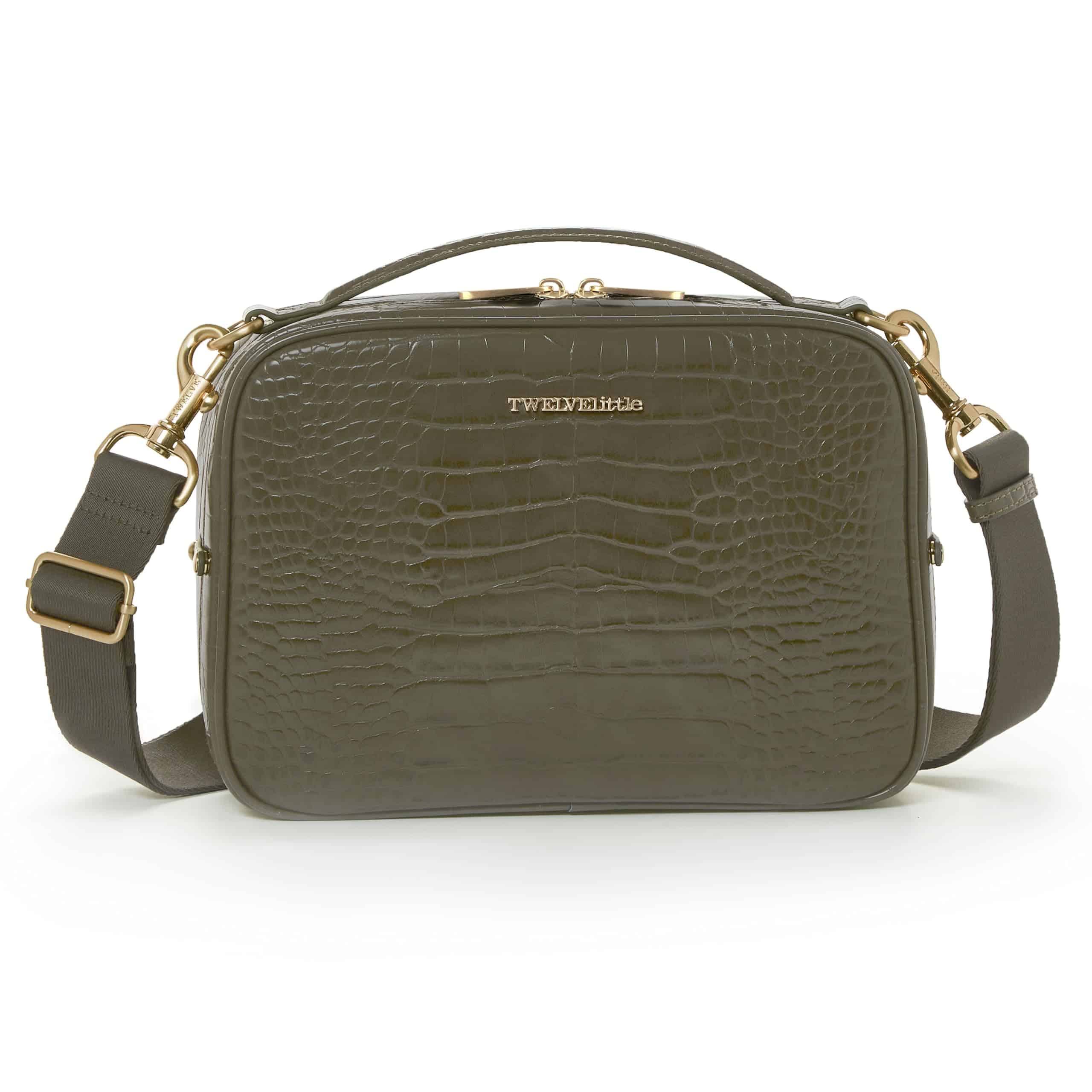 TWELVElittle Luxe Diaper Clutch - Bolso de -Olive Croc