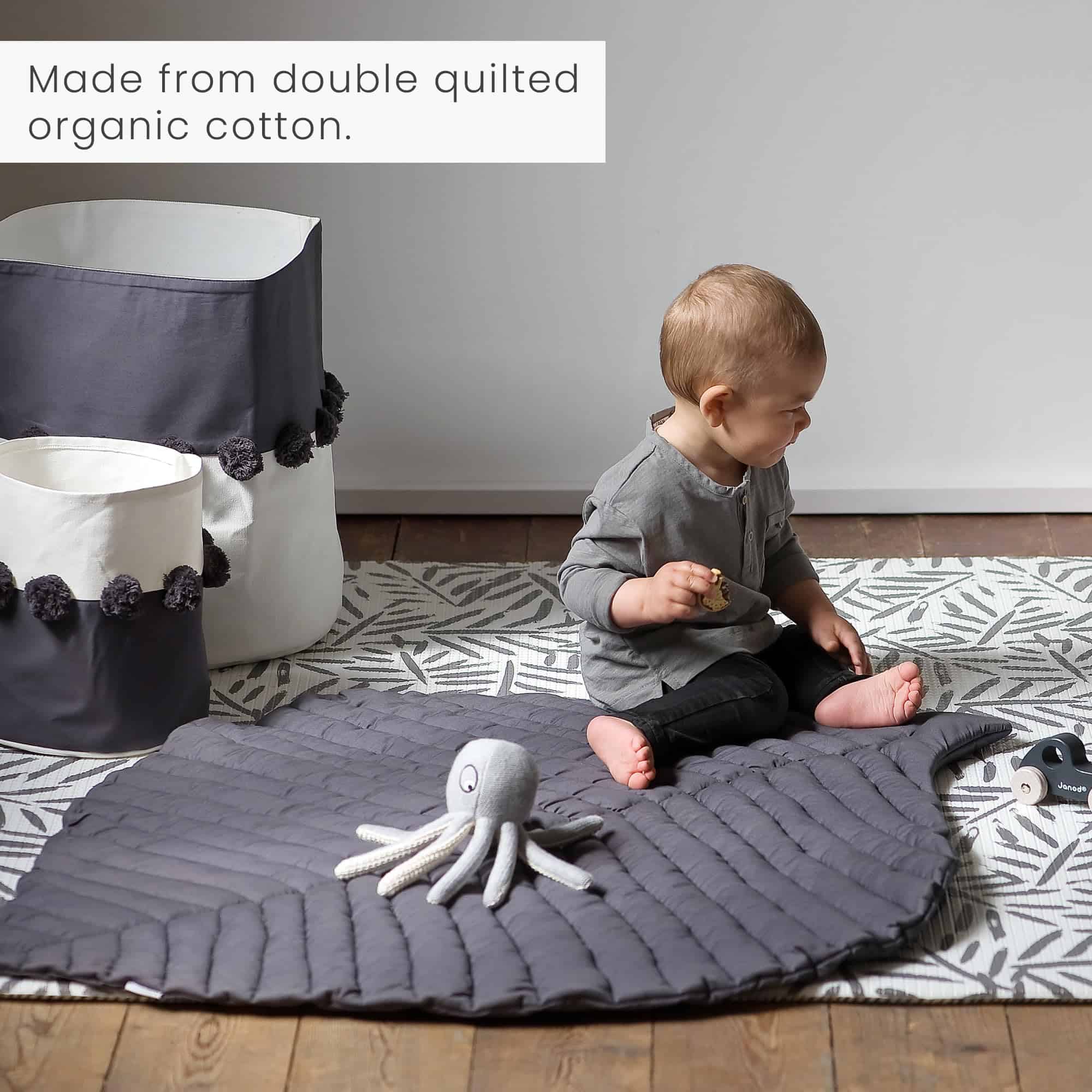 Tapete de Hoja Multifuncional 100% Algodón Orgánico de - Imagen 4