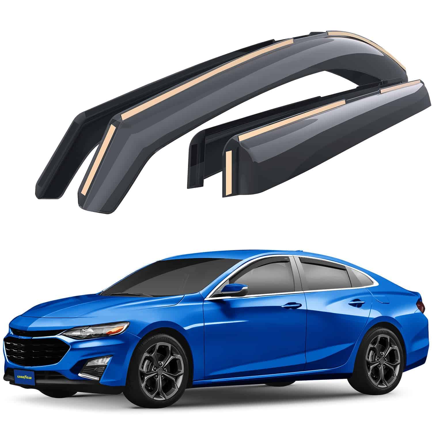 Deflectores de ventanas irrompibles Goodyear -Humo Premium