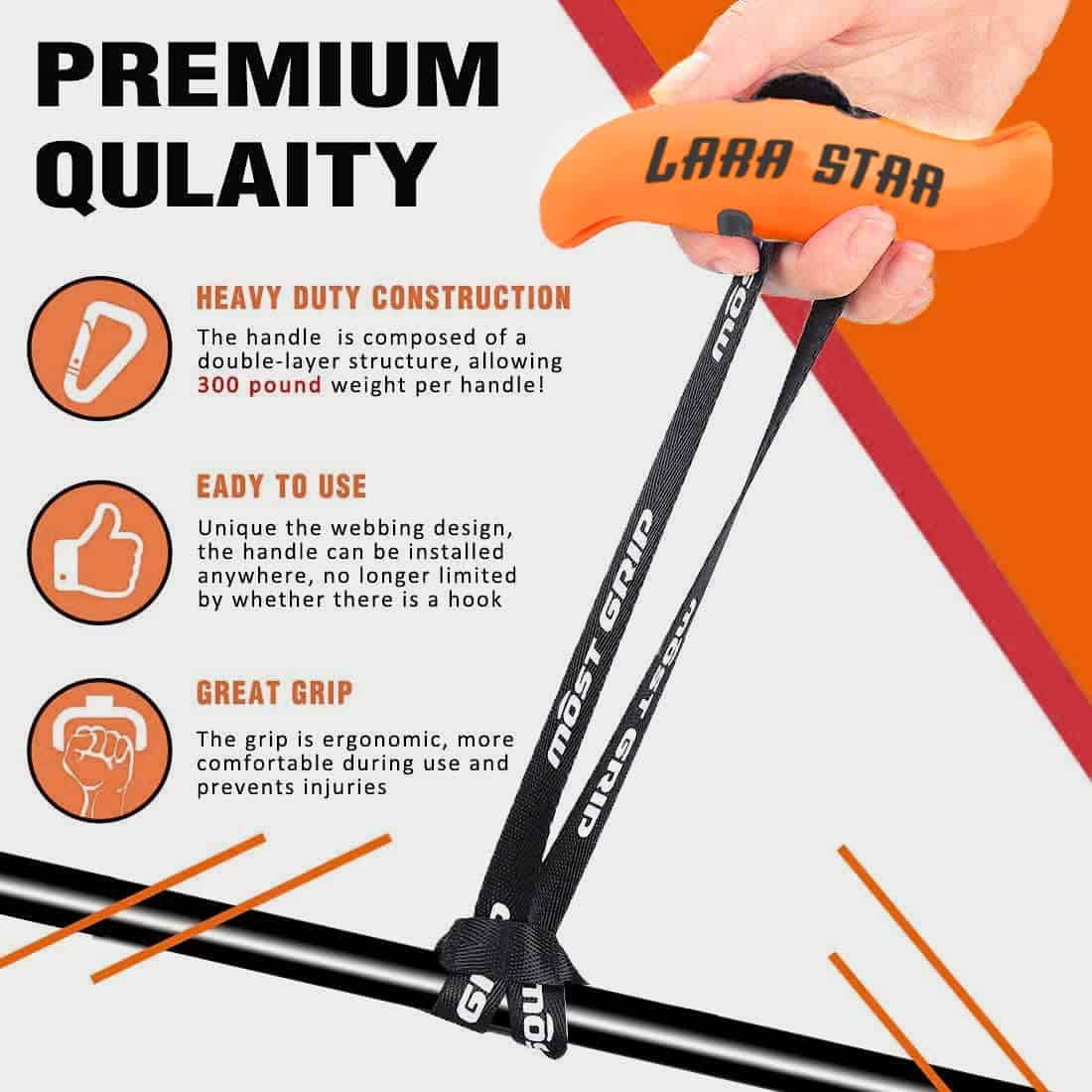 Agarres de Pull Up Lara Star para Fortalecer la Agarre para - Imagen 3