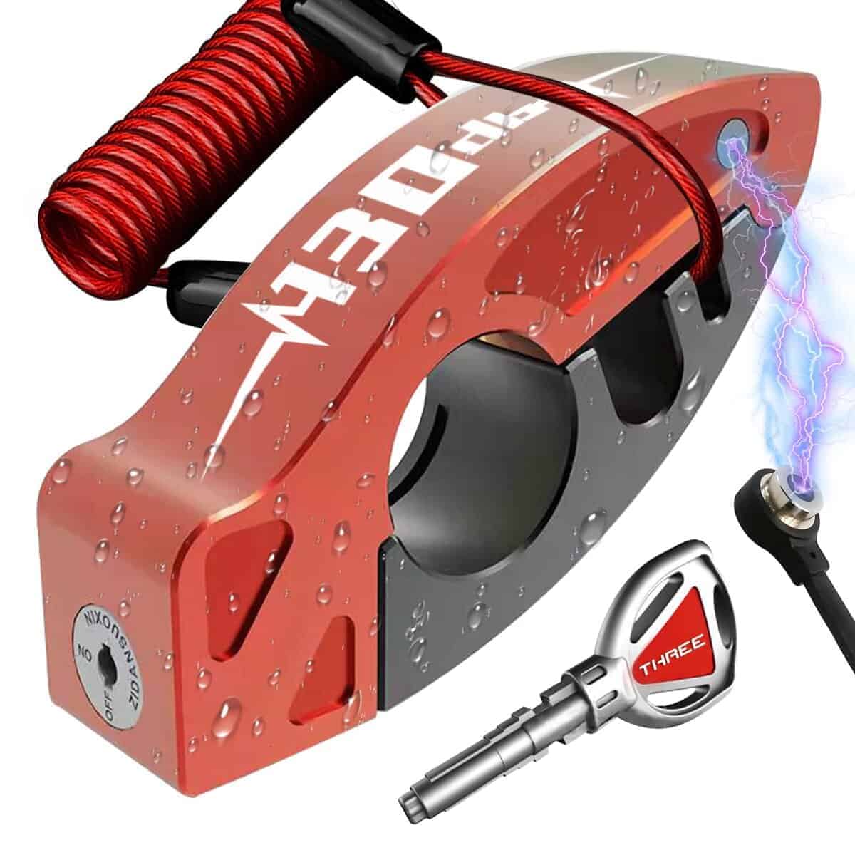 Bloqueo de acelerador para motocicletas, antirrobo pesado,