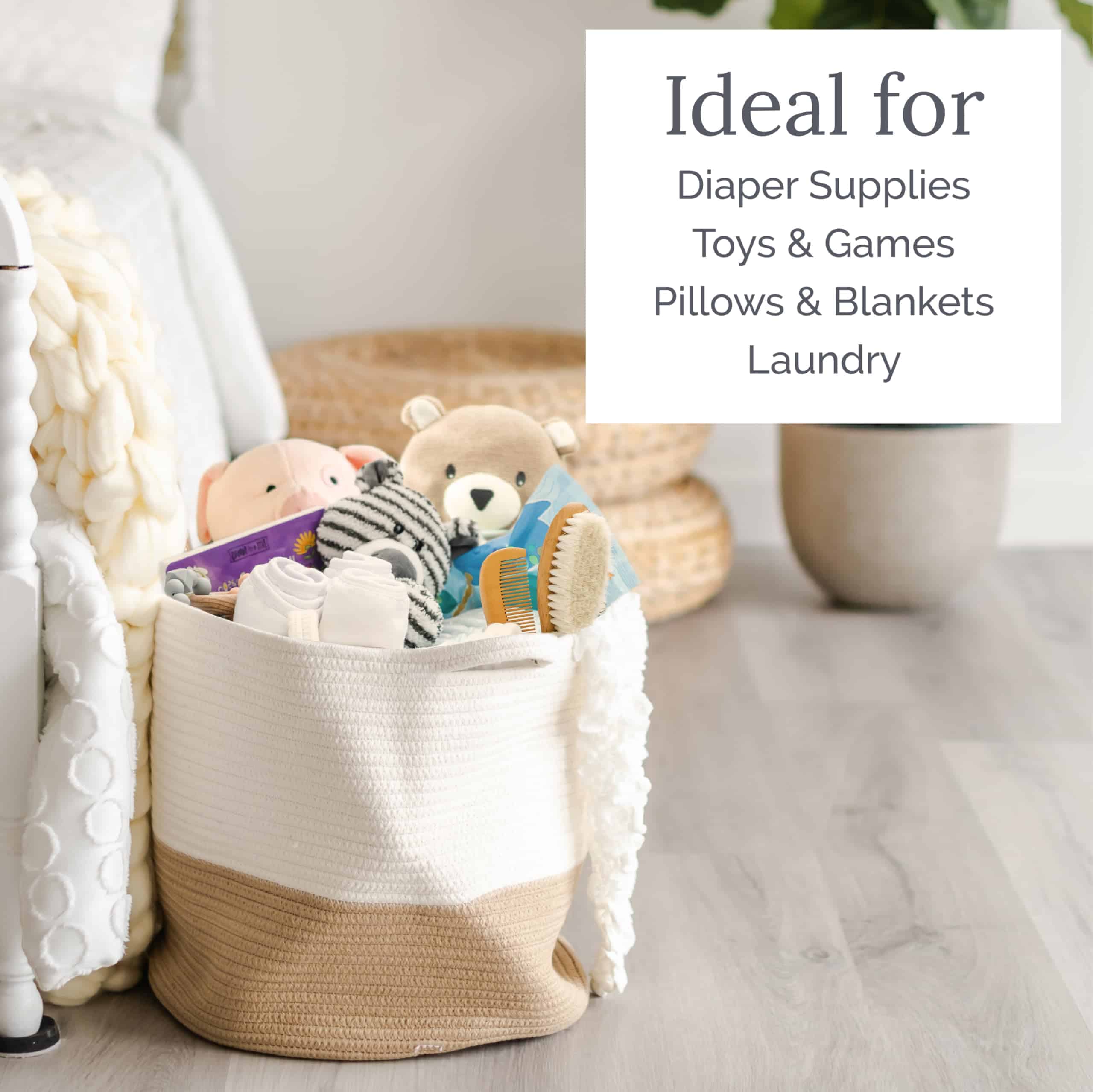 Canasta de Almacenamiento de Cuerda de Algodón Natemia - - Imagen 4