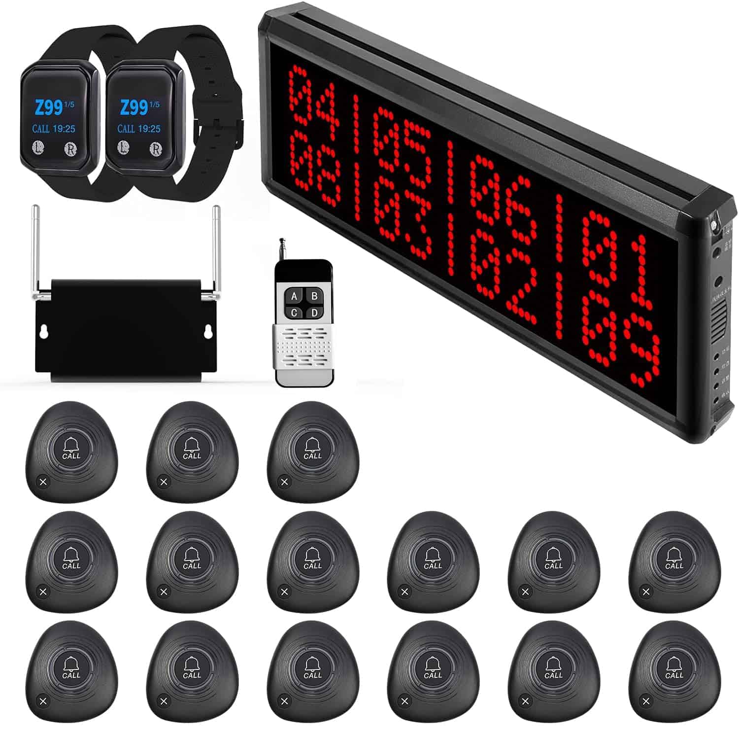 Sistema de Llamada Inalámbrica para Restaurante 1600+ Pies