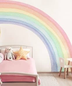 funlife Fabric Peel and Stick Large Rainbow Wall Mural