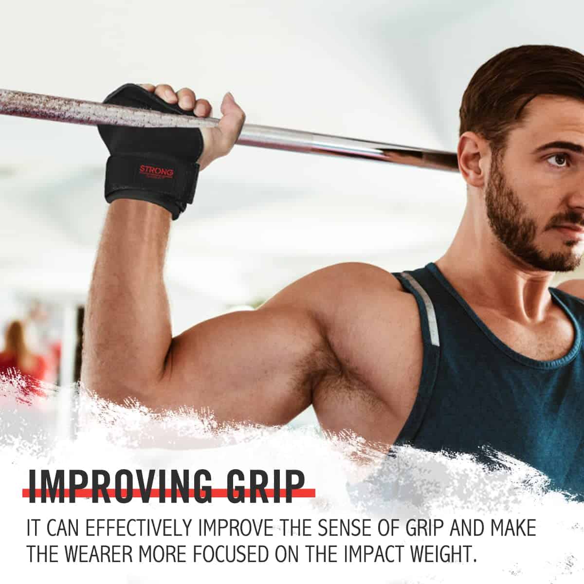 Agarres de Levantamiento de Pesas OHMY FIT con Correas de - Imagen 9