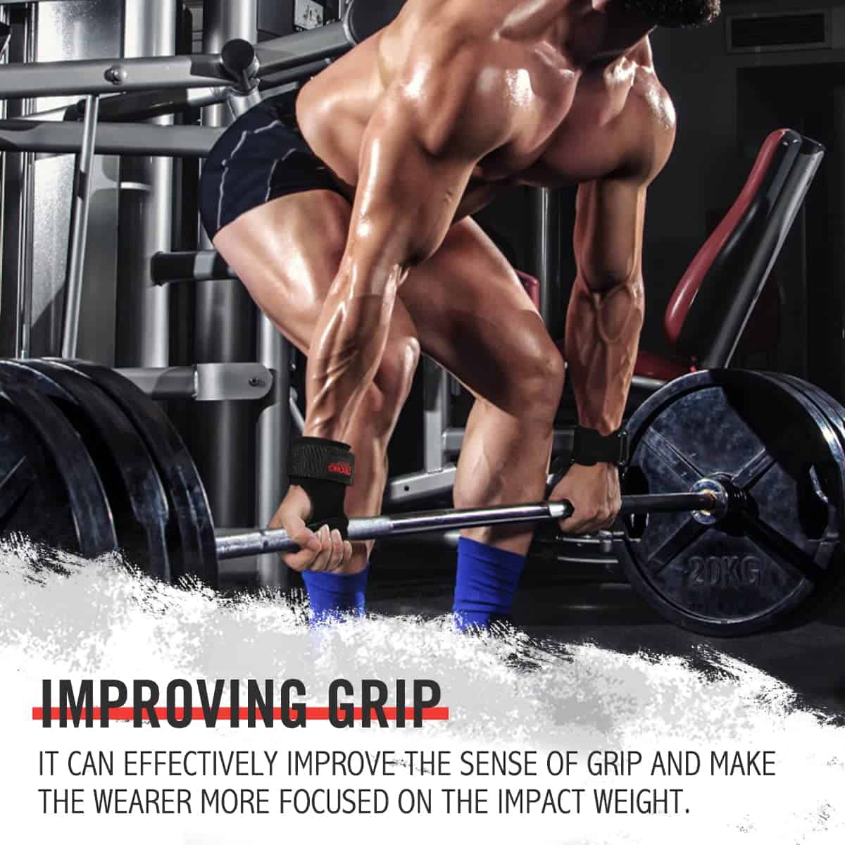 Agarres de Levantamiento de Pesas OHMY FIT con Correas de - Imagen 7