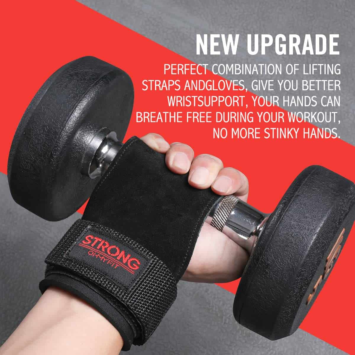 Agarres de Levantamiento de Pesas OHMY FIT con Correas de - Imagen 6