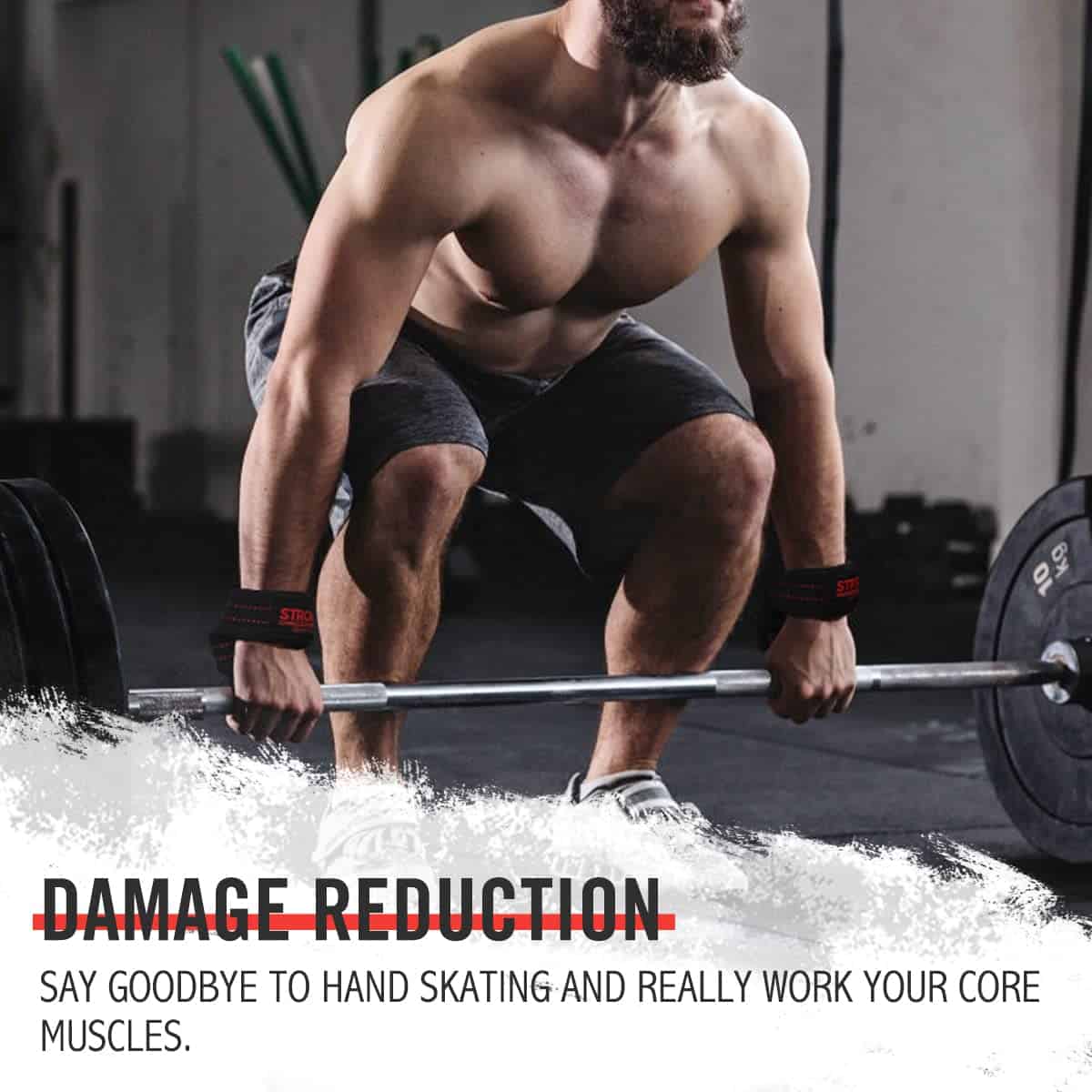 OHMY FIT 24" Power Grip Straps acolchado de algodón - - Imagen 8