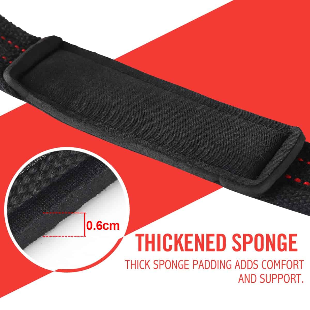 OHMY FIT 24" Power Grip Straps acolchado de algodón - - Imagen 4