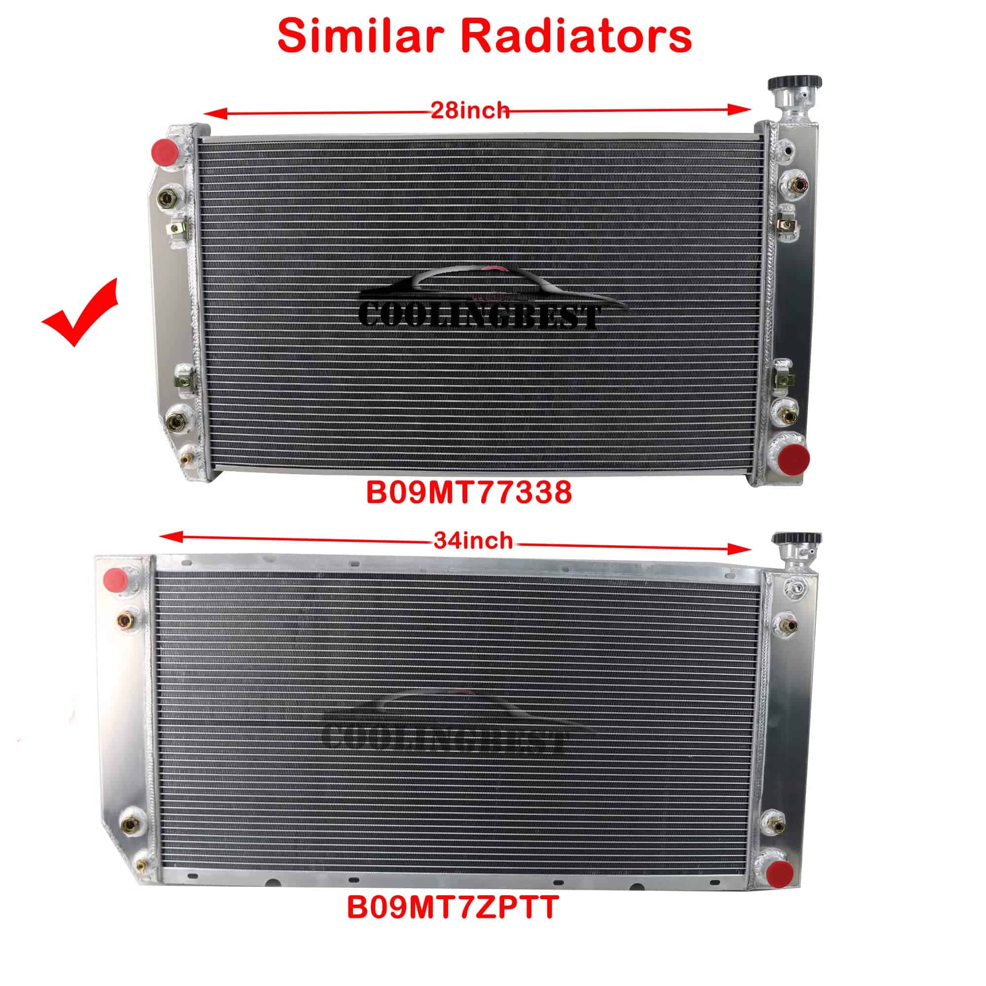 Radiador de aluminio de 4 filas COOLINGBEST GMC, CU622 para - Imagen 4