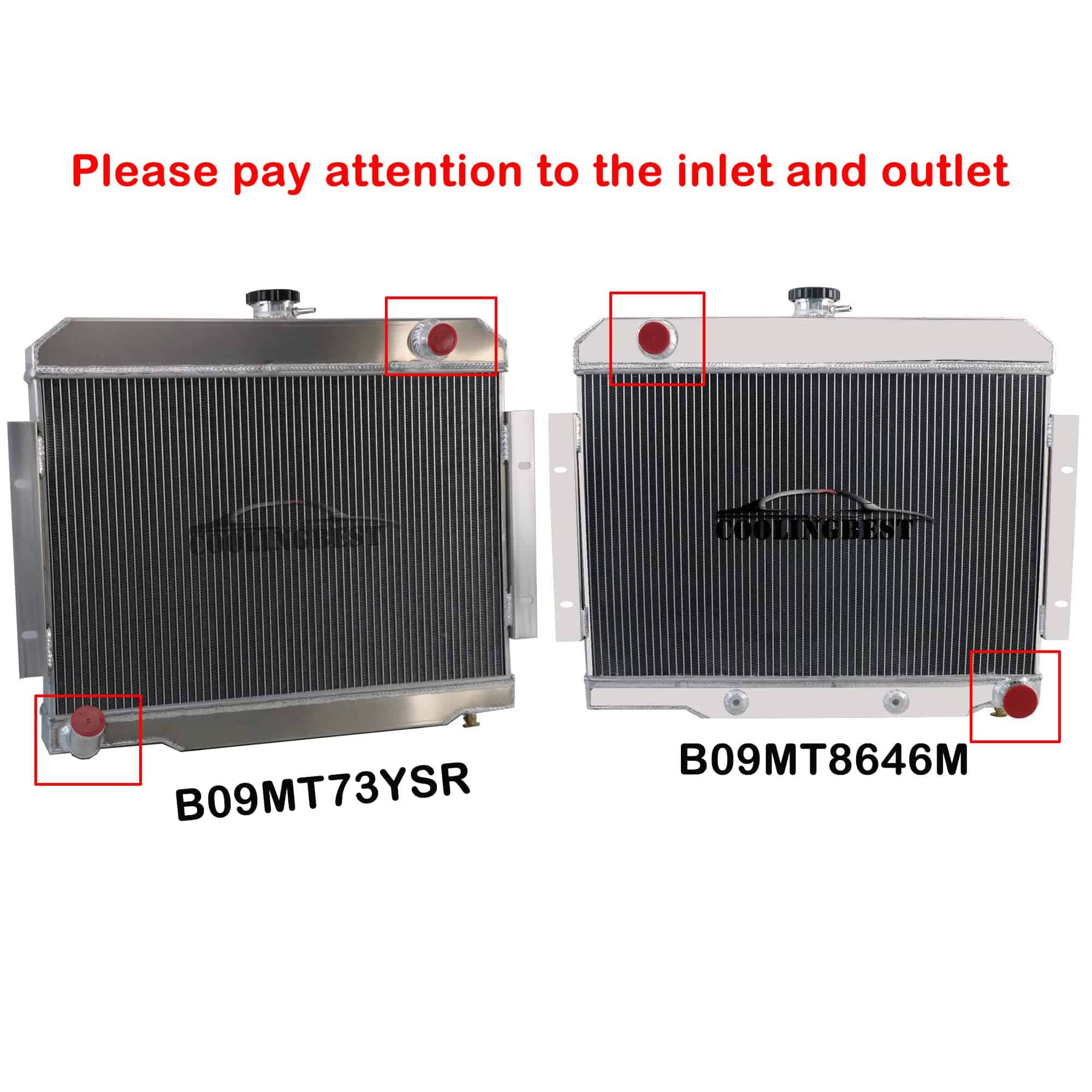 Radiador de Aluminio COOLINGBEST de 4 Filas para Jeep CJ5 - Imagen 3