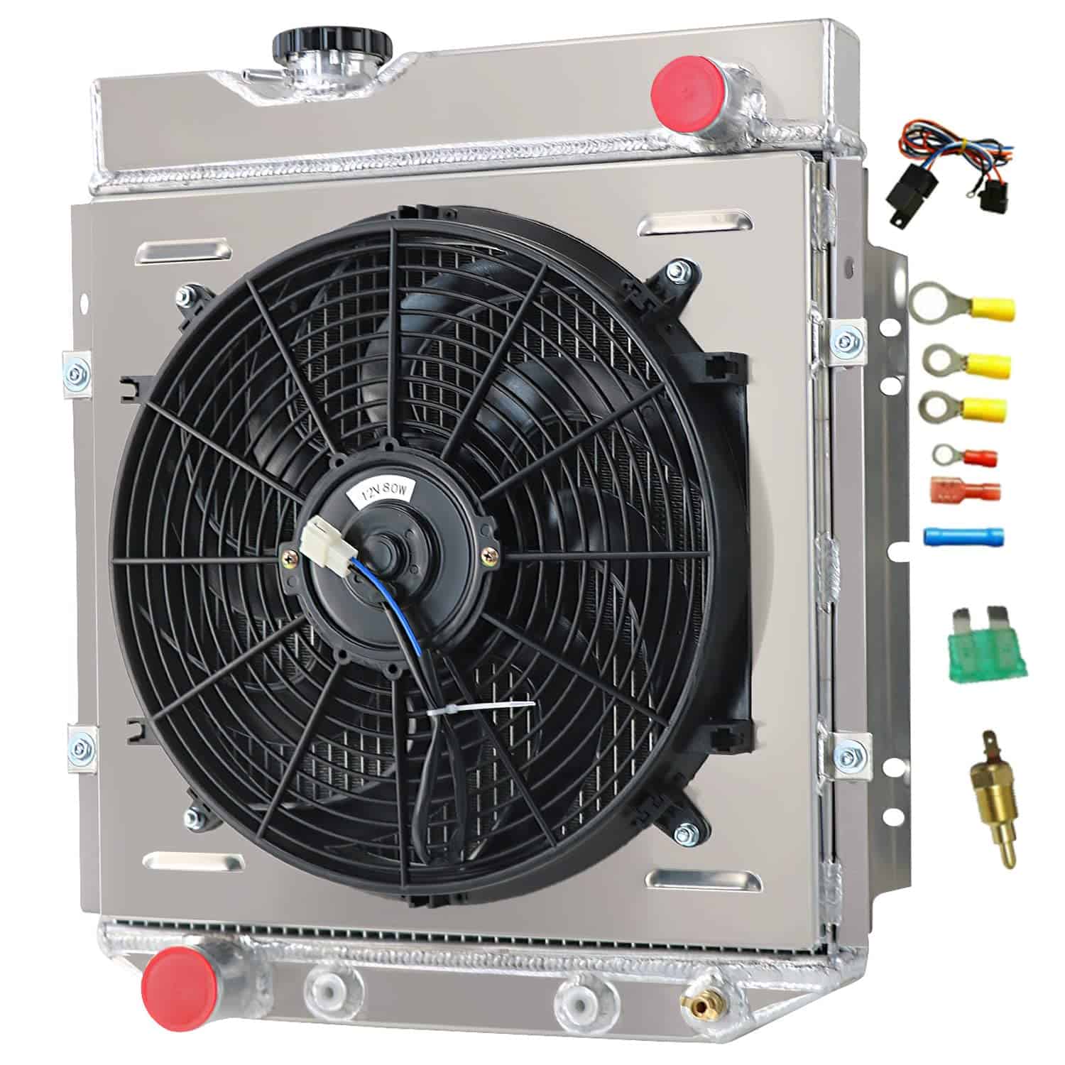 Radiador de aluminio RadRace para Ford Ranchero Mustang - Imagen 3