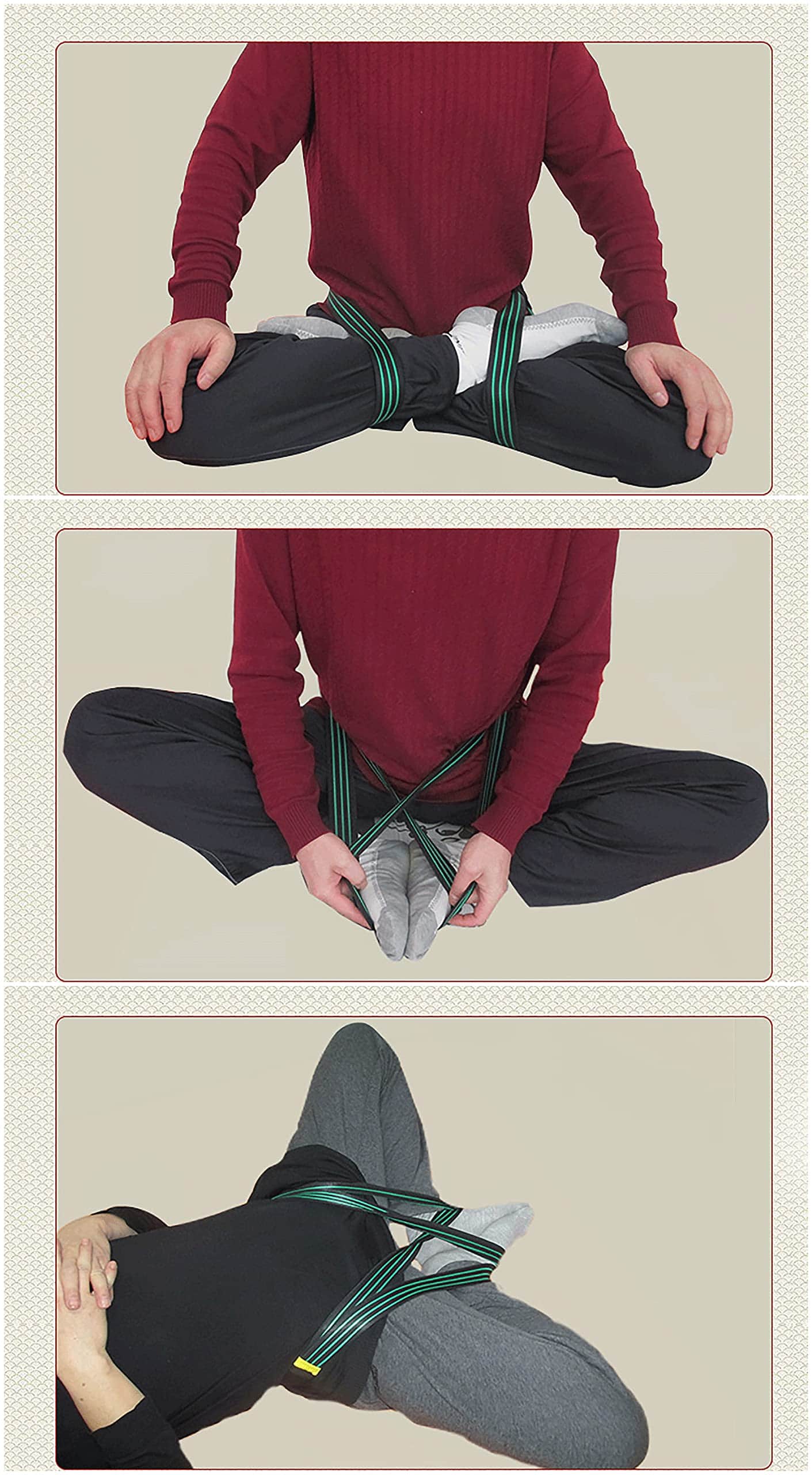 Correa de meditación ajustable elástica saludable para - Imagen 6