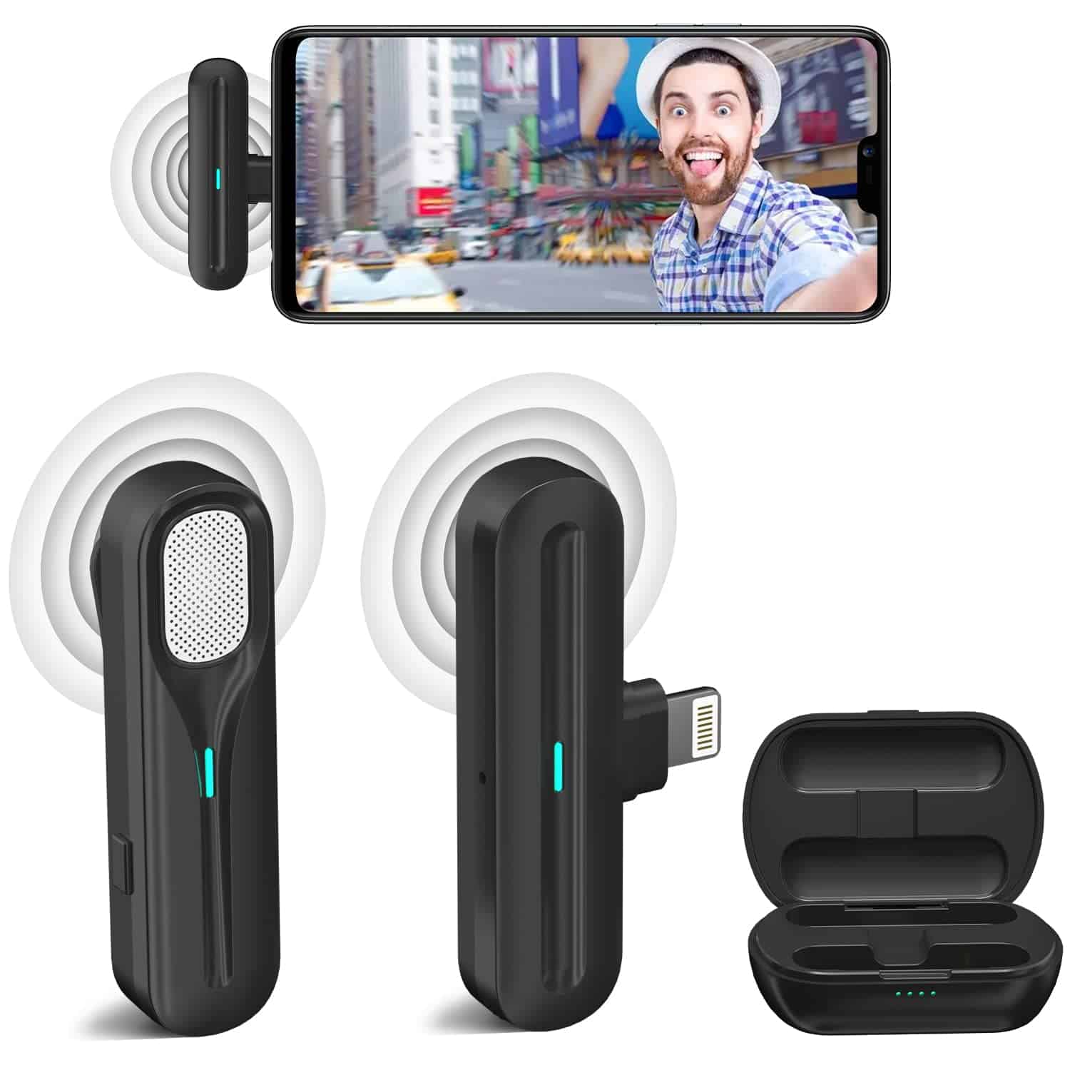 Micrófono Lavalier Inalámbrico PWAYTEK, Micrófono de