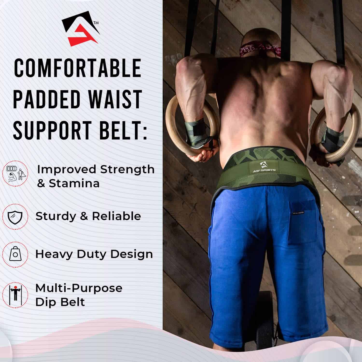 AQF Cinturón para Levantamiento de Pesas - Cinturón de Peso - Imagen 7