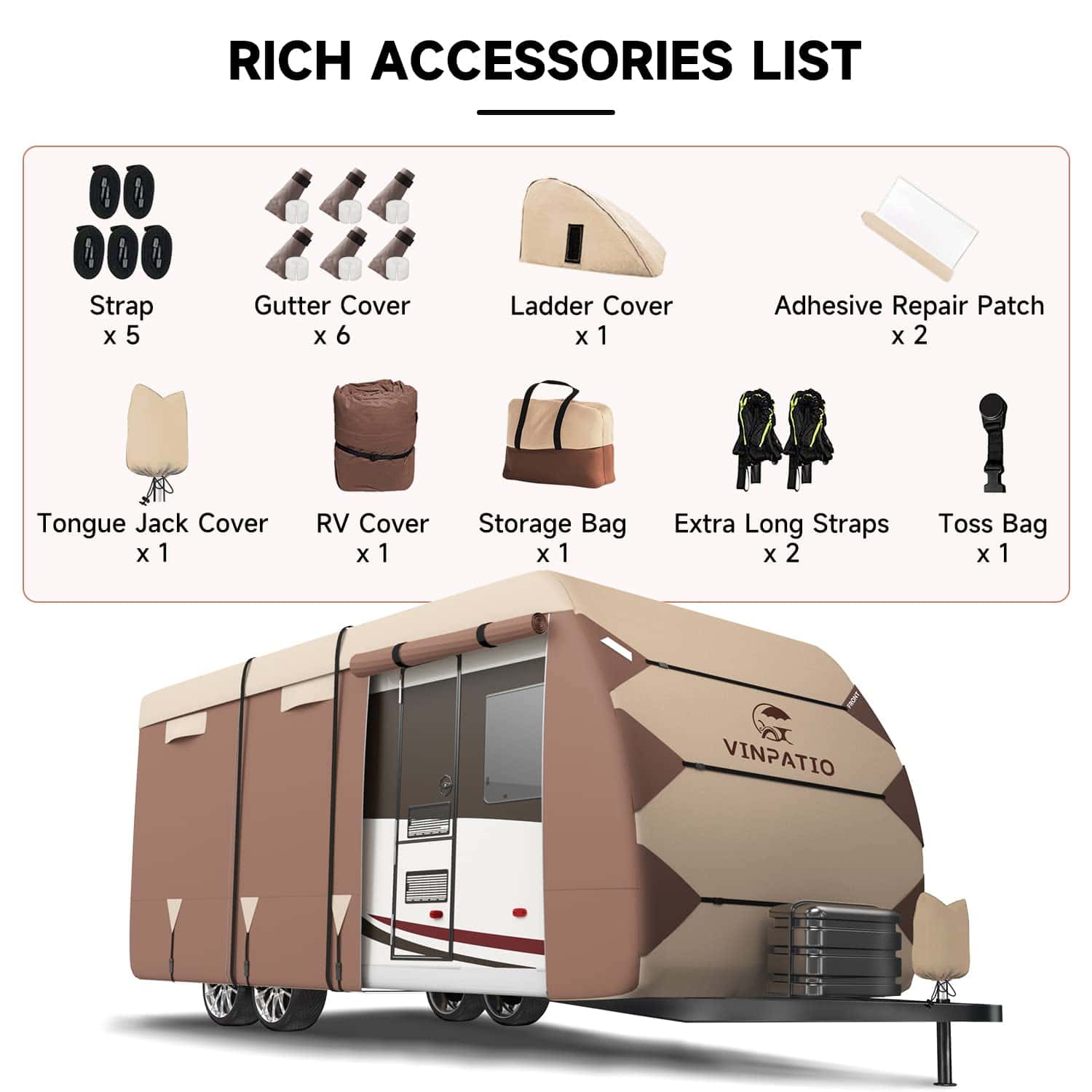 Cubierta para Remolque de Viaje de Tela Oxford VINPATIO, - Imagen 10