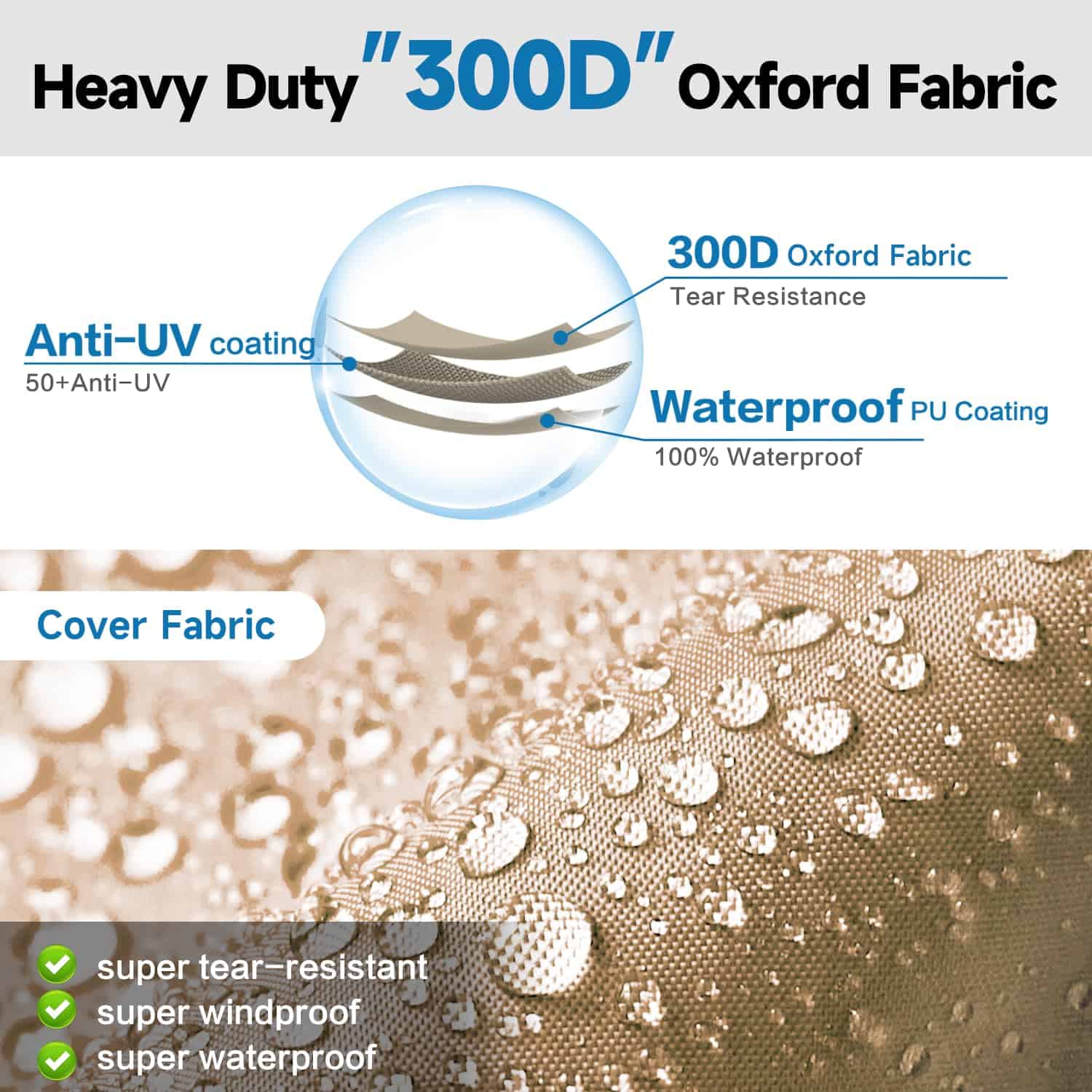 Cubierta para Remolque de Viaje de Tela Oxford VINPATIO, - Imagen 3