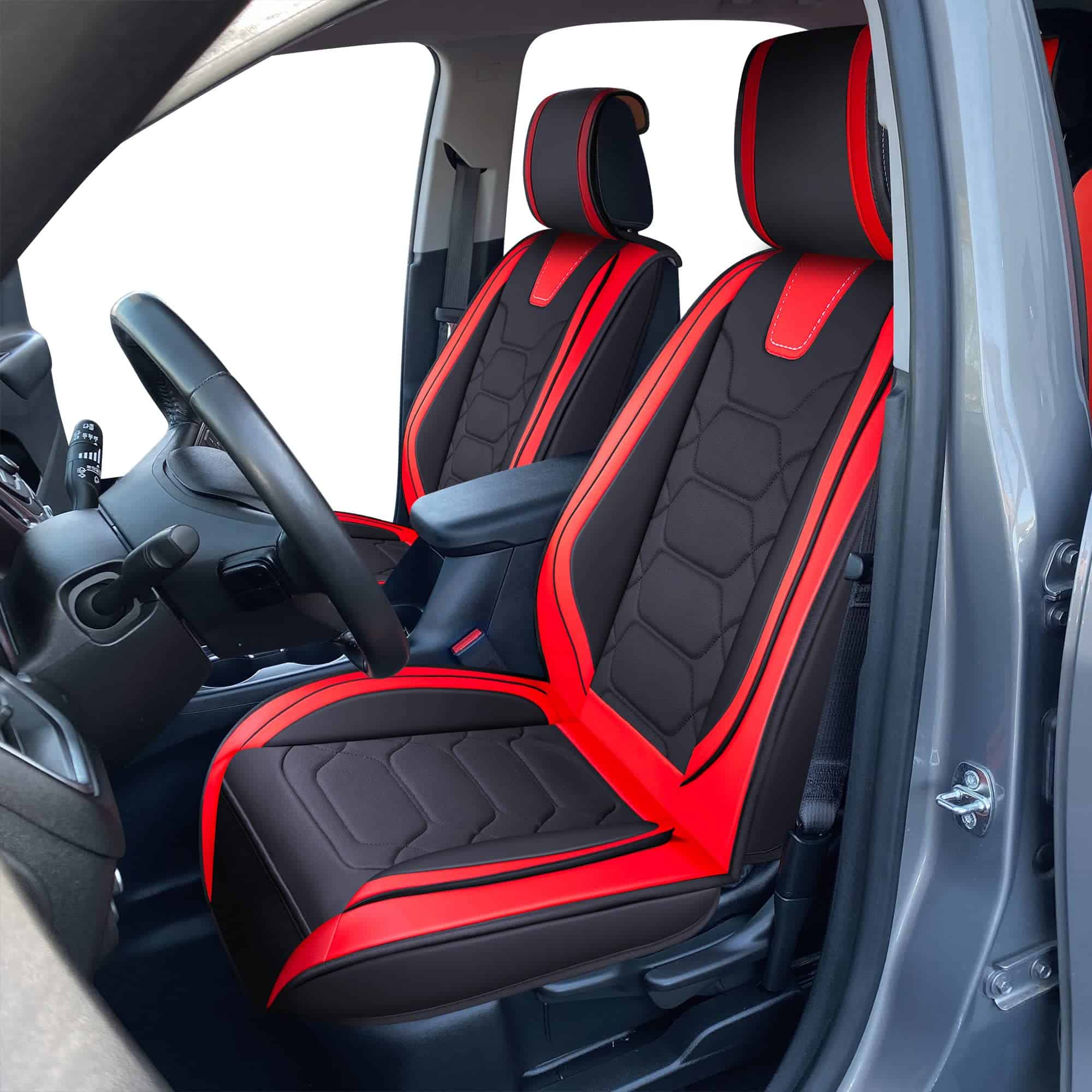 Fundas de Asiento Personalizadas OASIS -Negro y Rojo - Imagen 4