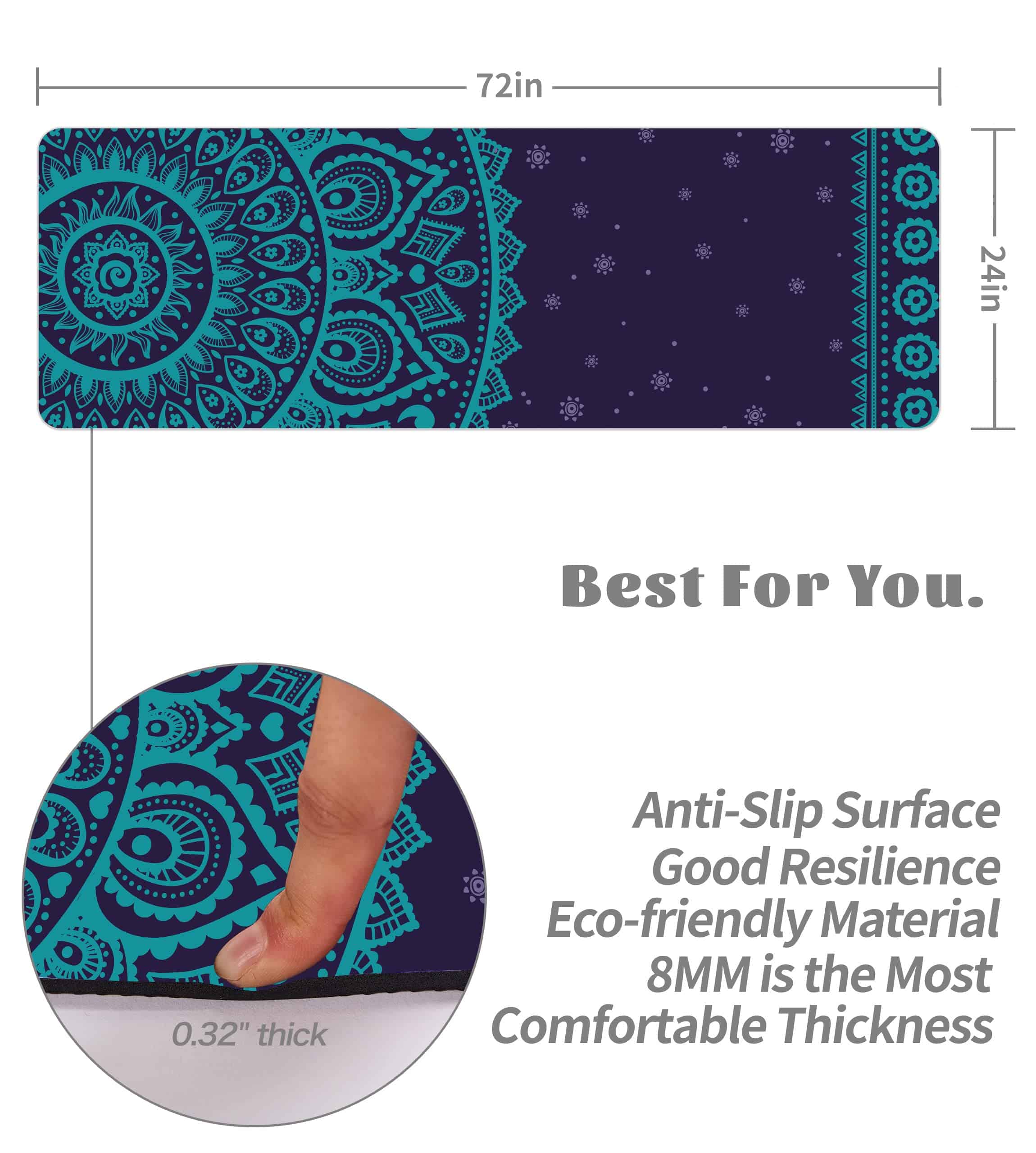 Tapete de Yoga Doble Cara Antideslizante -Flor 2 - Imagen 6