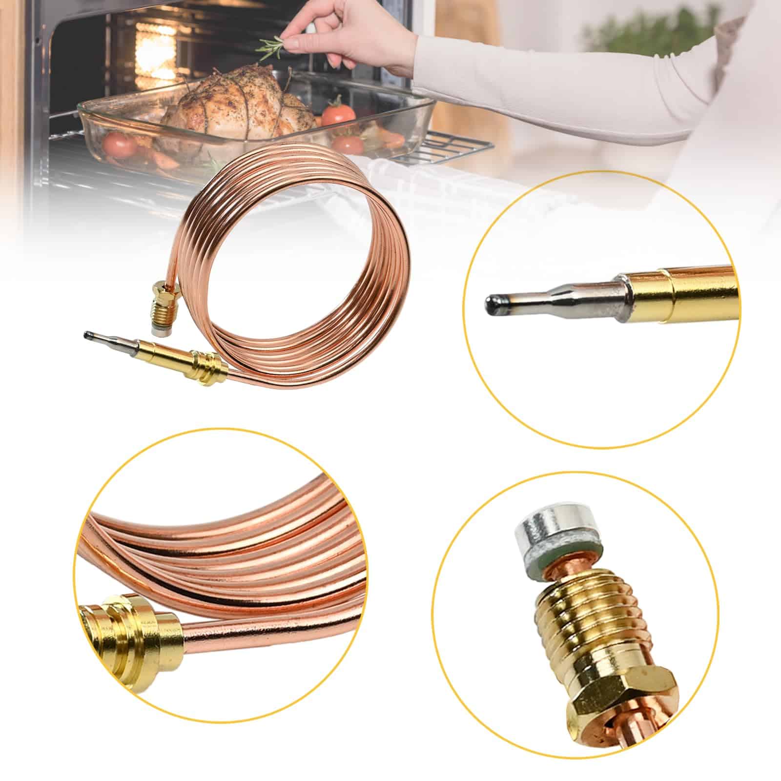 Nuevo Termopar de Horno de Quemador Para Bertazzoni 508041 - Imagen 3