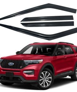 AUTOCLOVER Tape-On Rain Guards Window Visors 4 -Negro