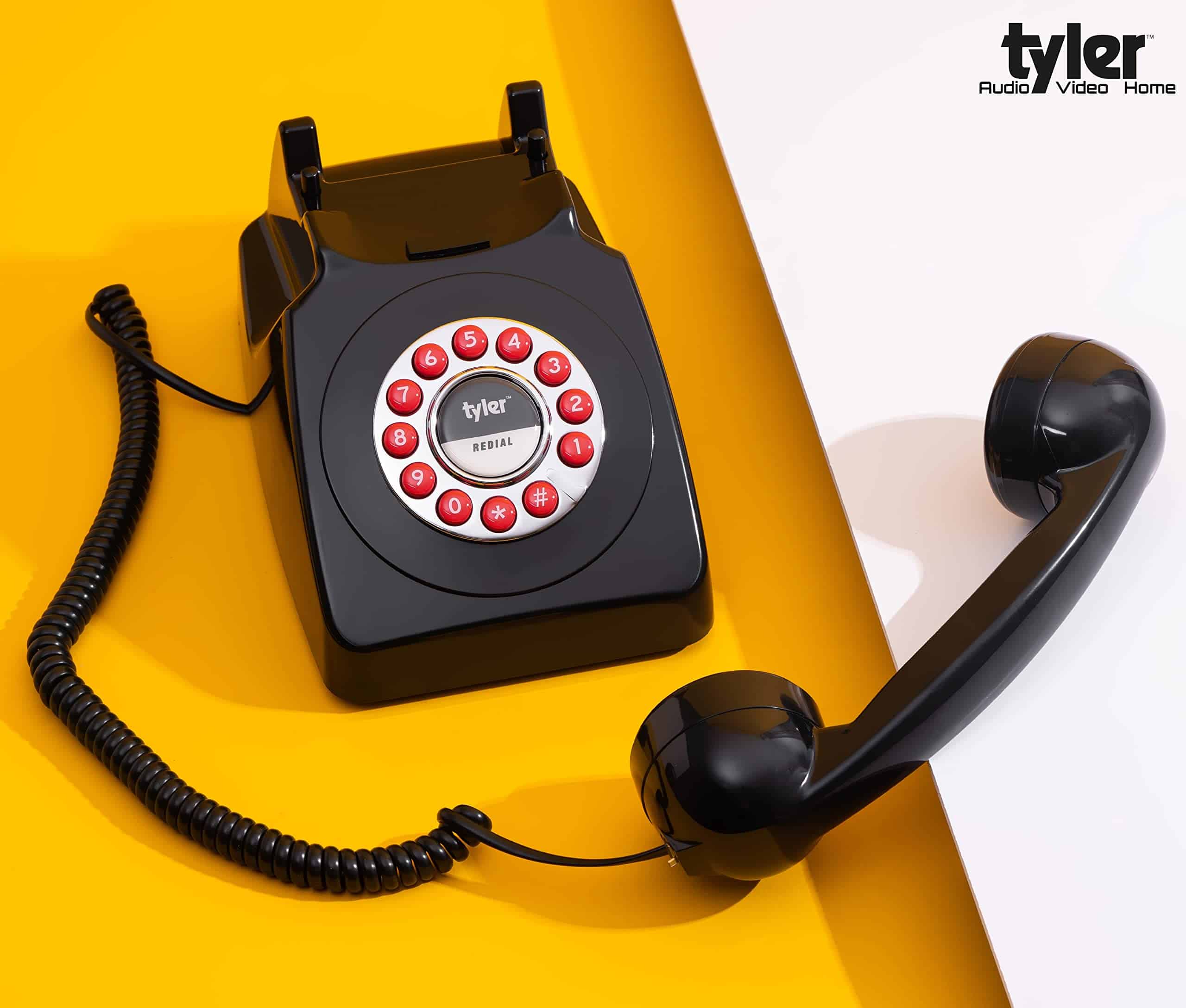 Teléfono de Estilo Retro Tyler, Aspecto de Botón Giratorio, - Imagen 6